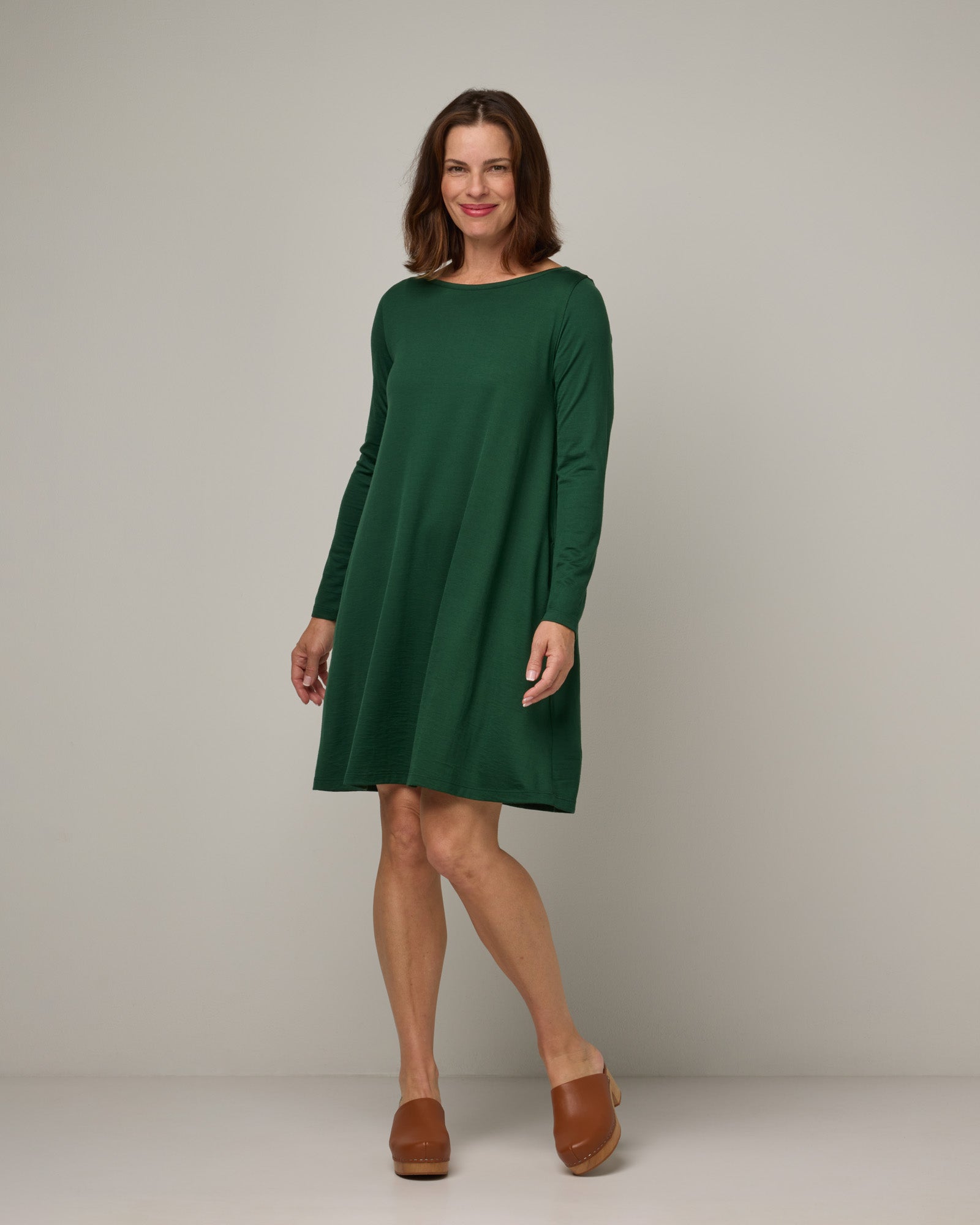 Green wool dress hotsell