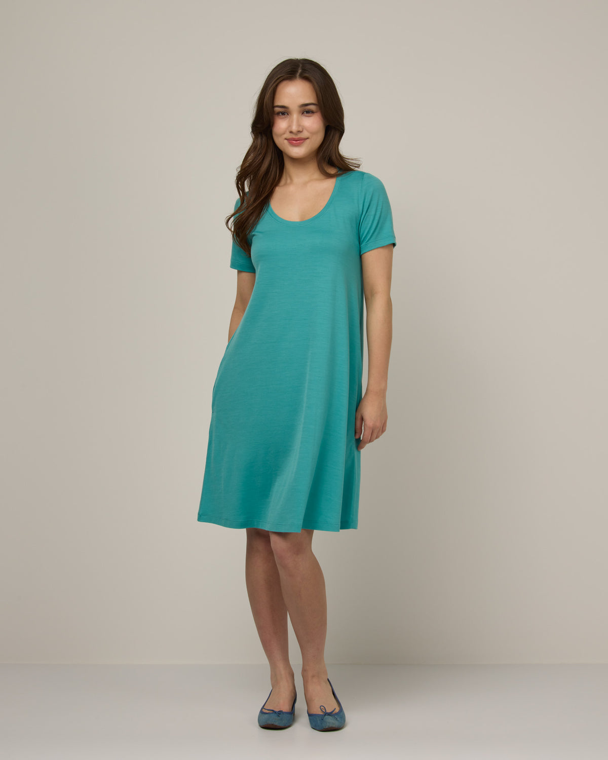 Maggie Swing Dress Aqua Teal