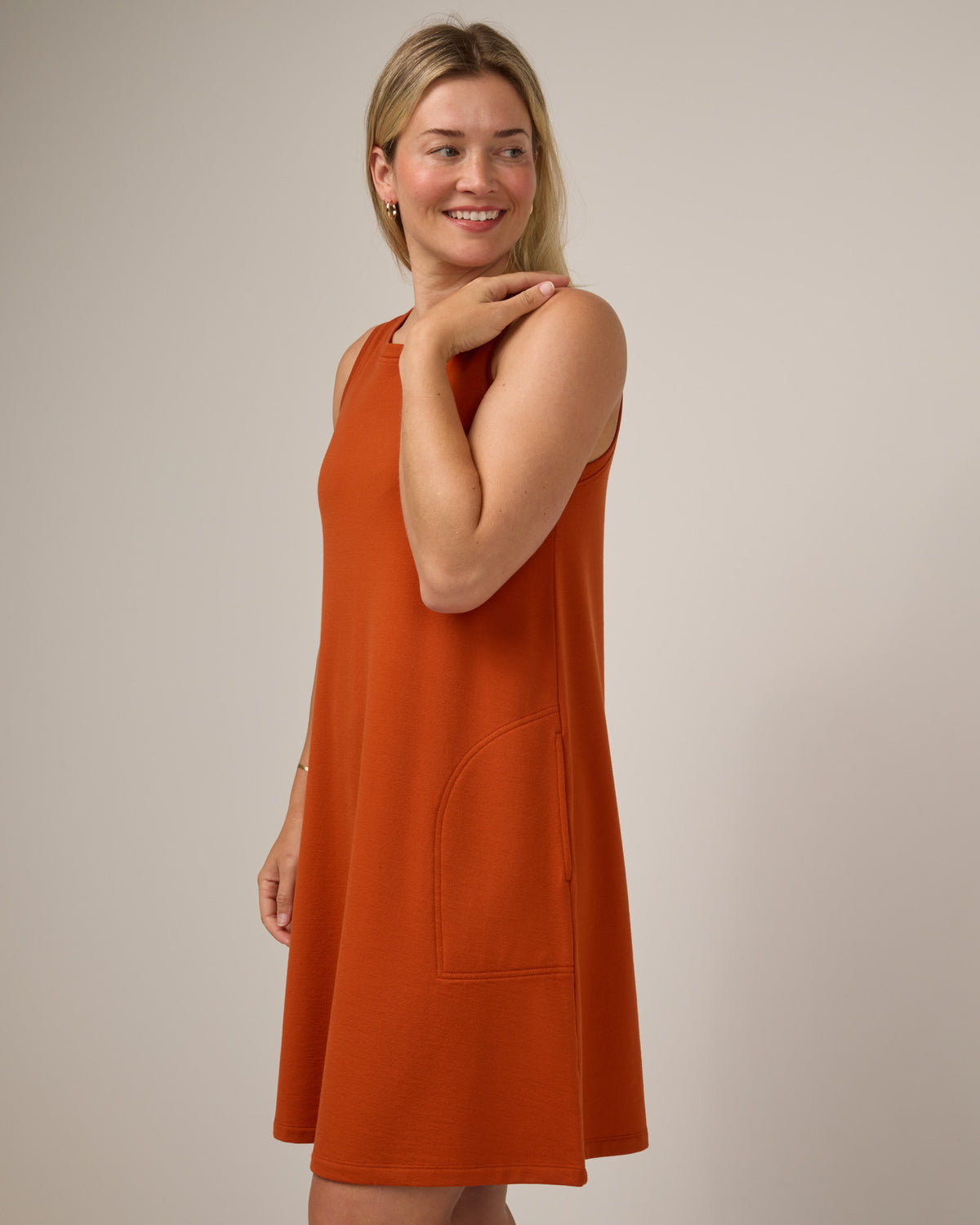 Maisy Dress In Teracotta main image 1