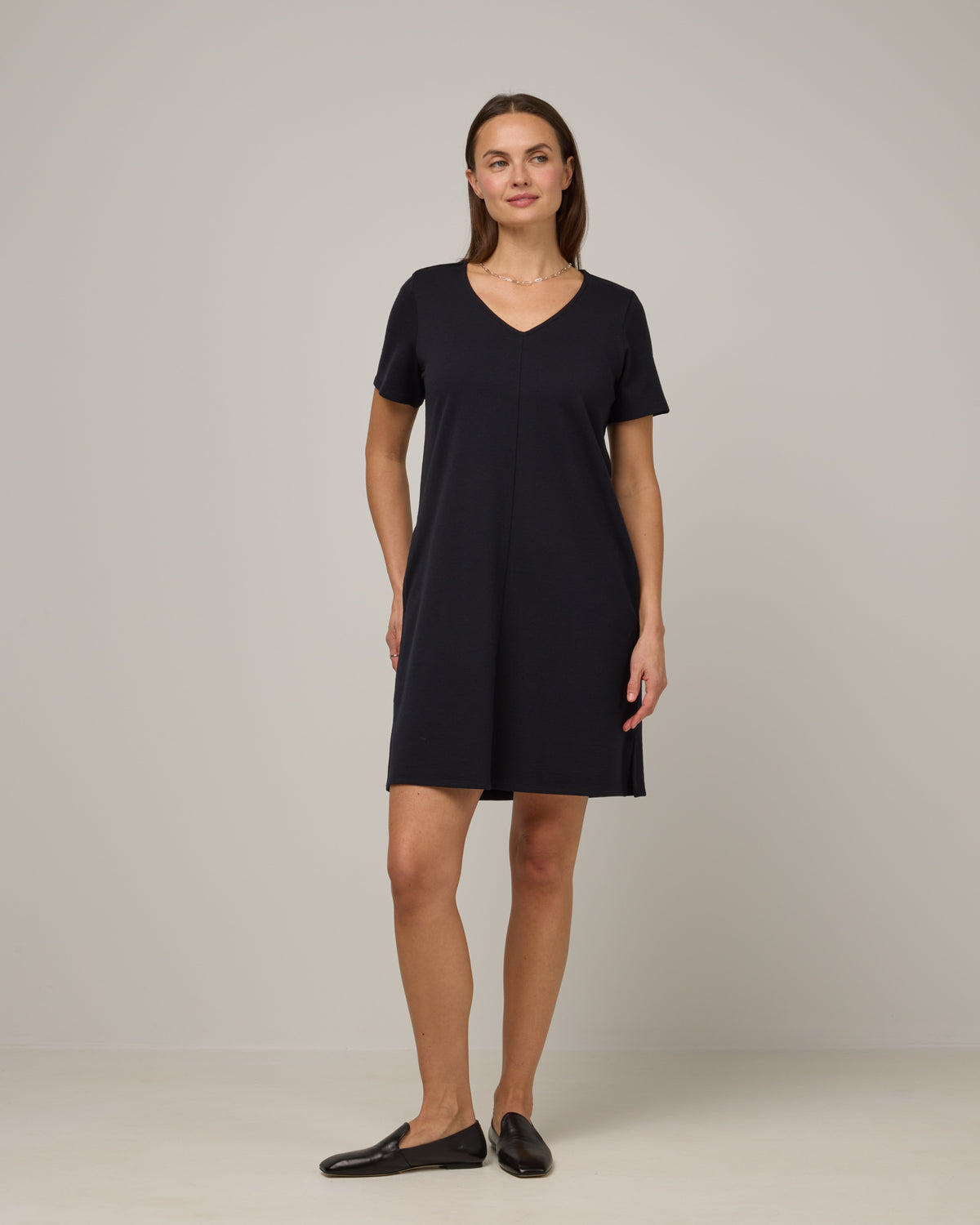 Farrah Merino Wool Shift Dress - Black Farrah Merino Wool Shift Dress - Black