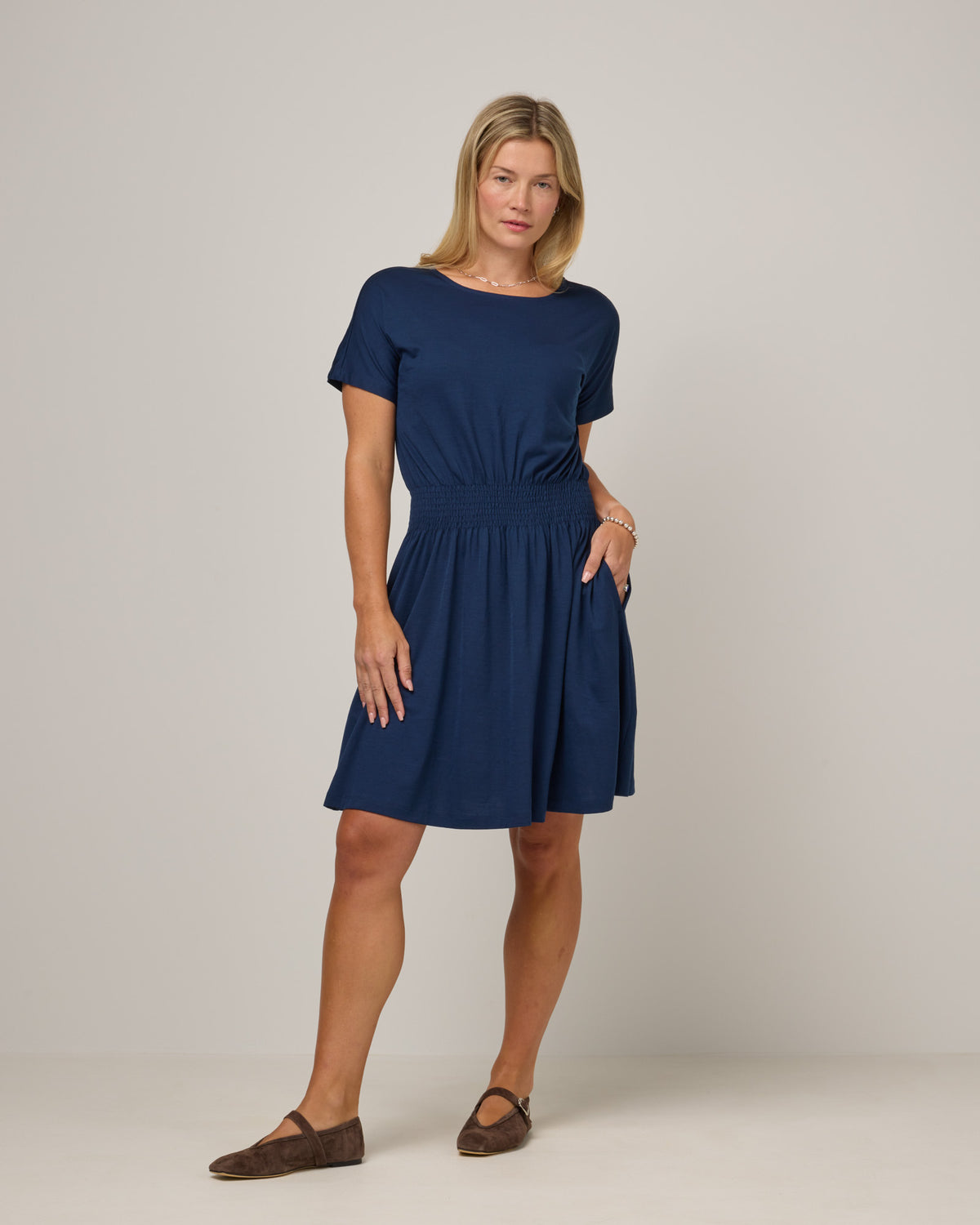 lemon oil salad dressing recipe Norma Merino Wool Smocked Waist Dress - Marine Blue – Norma Smocked Waist  Dress