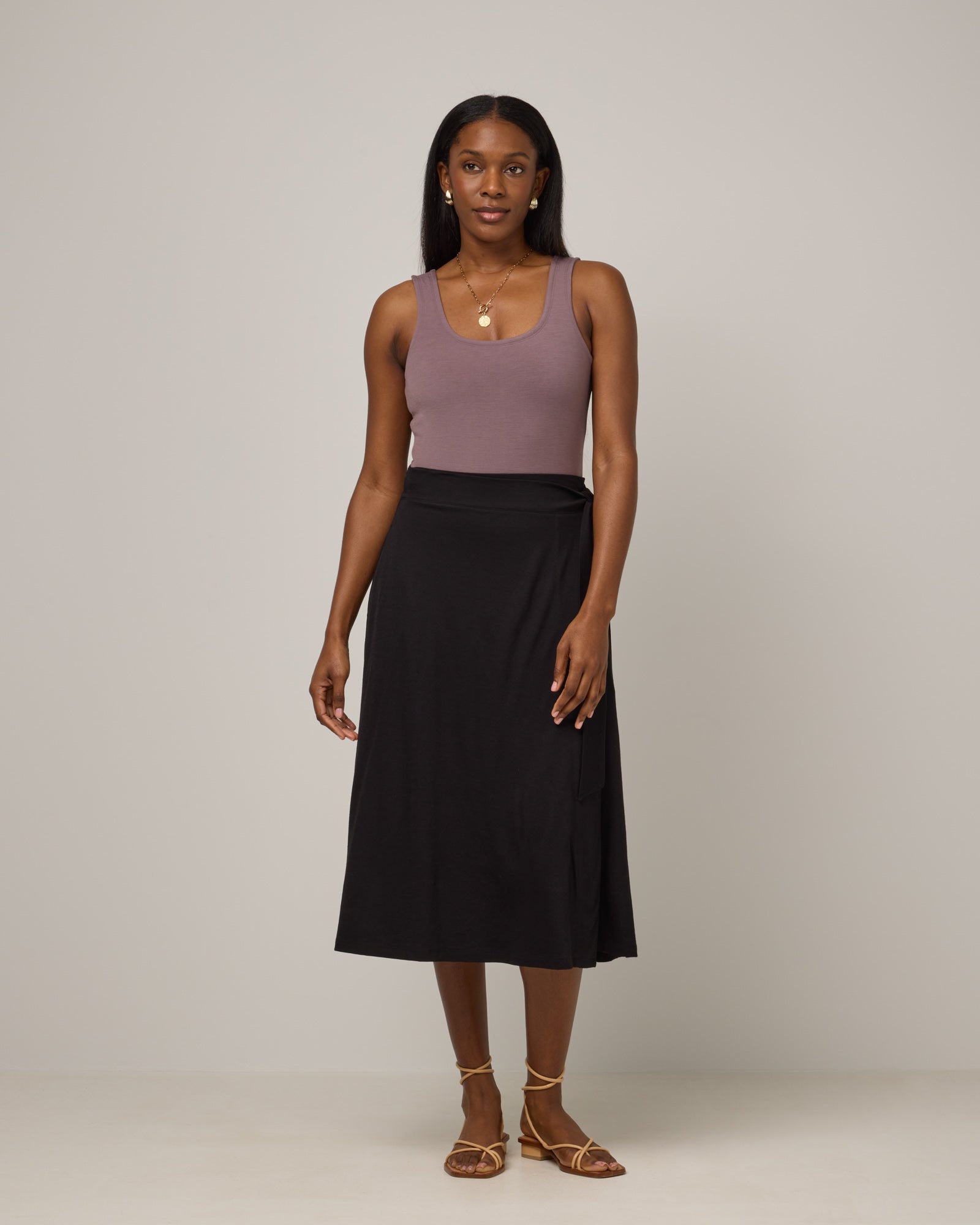 Skye Merino Wool Wrap Skirt - Black – Skye Wrap Skirt | wool&