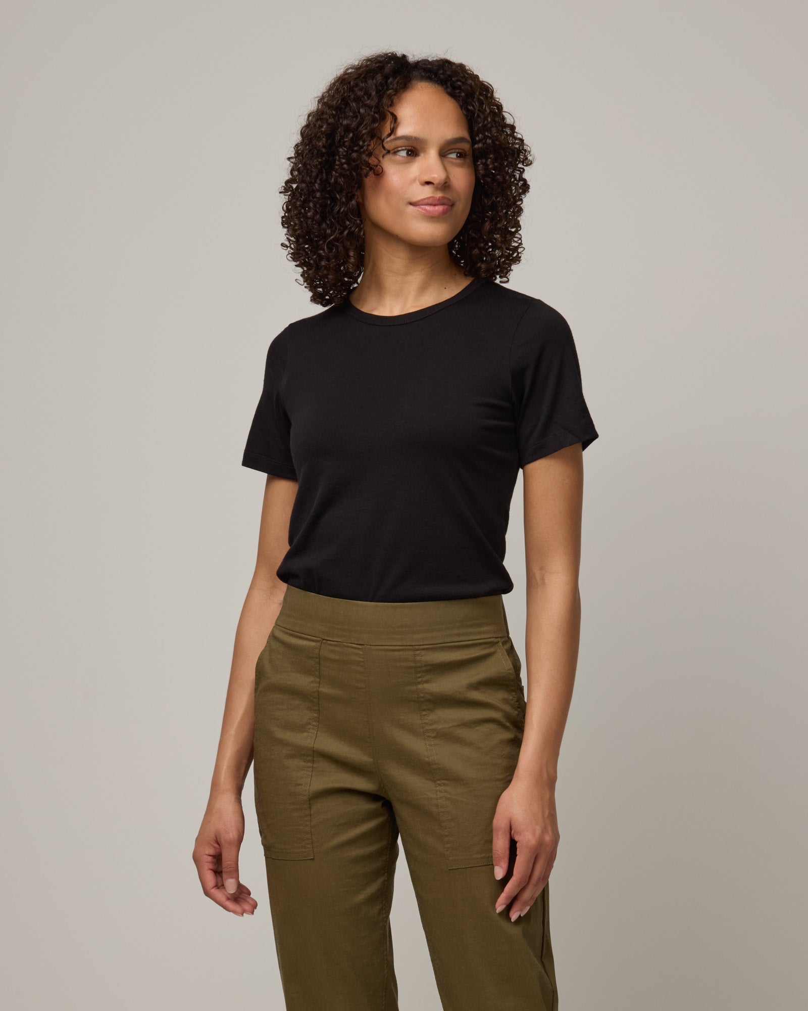 Cara 100% Merino Wool Crew Tee - Black – Cara 100% Wool Crew Tee