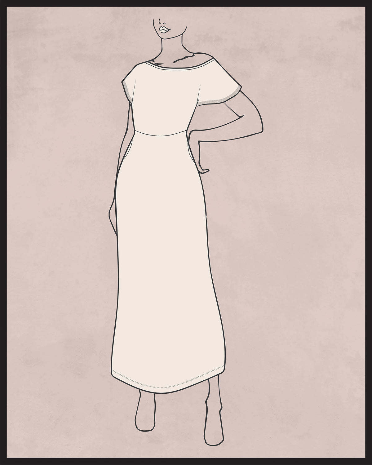 Off the Shoulder Dress (Design Studio) | wool&