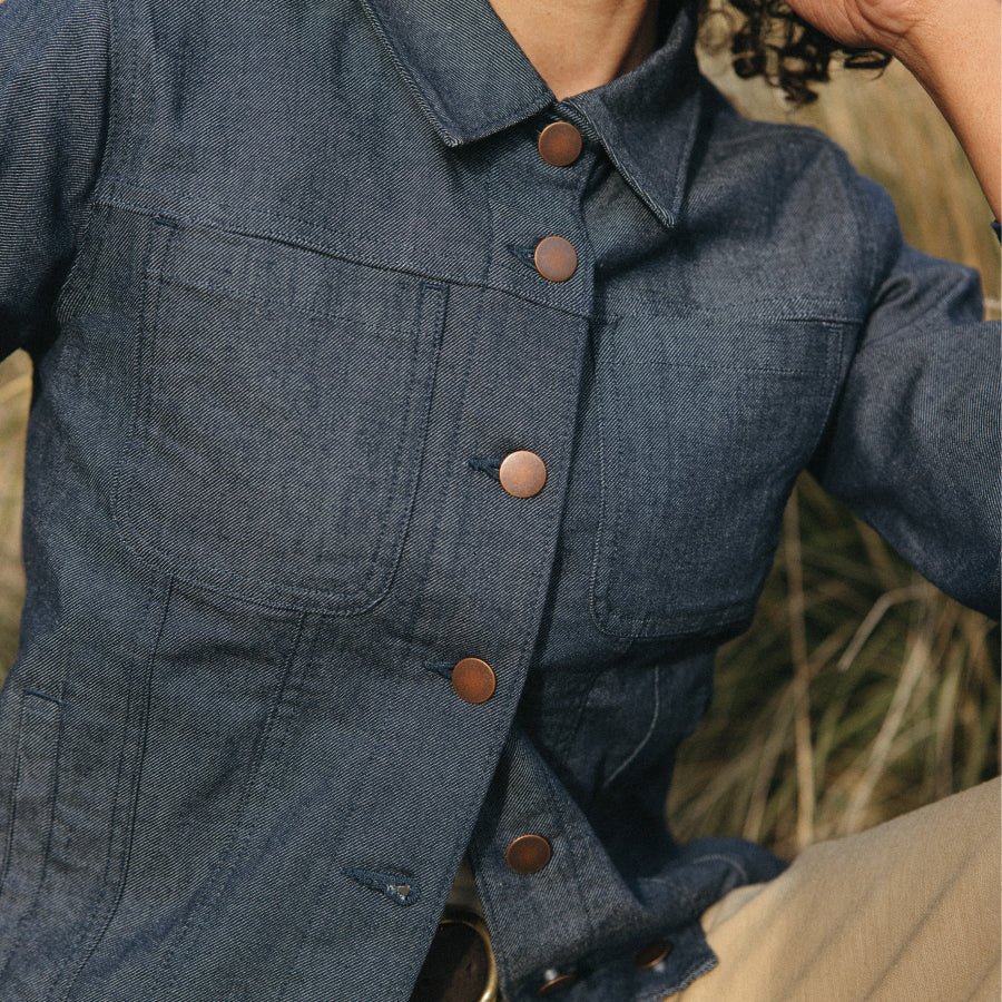 Logan Merino Wool Denim Jacket - Indigo Blue – Logan Denim Jacket