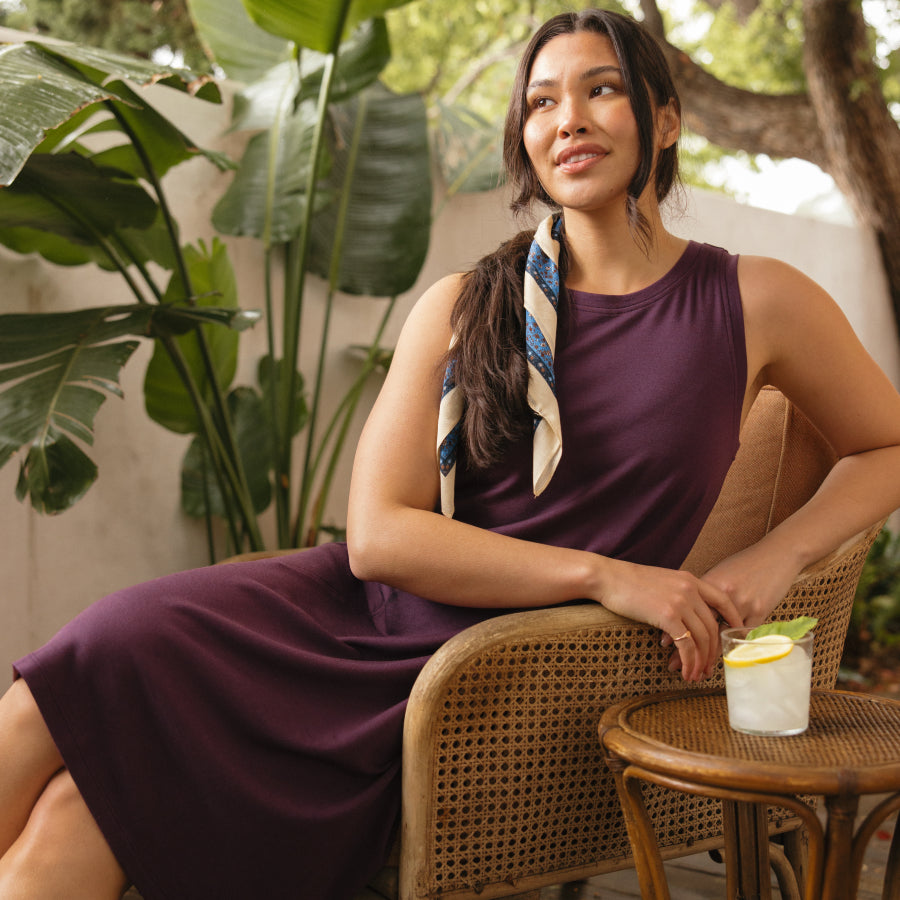 Sierra Merino Wool Tank Dress - Purple Pansy Sierra Tank Dress | wool& Sierra Merino Wool Tank Dress - Purple Pansy Sierra Tank Dress | wool&