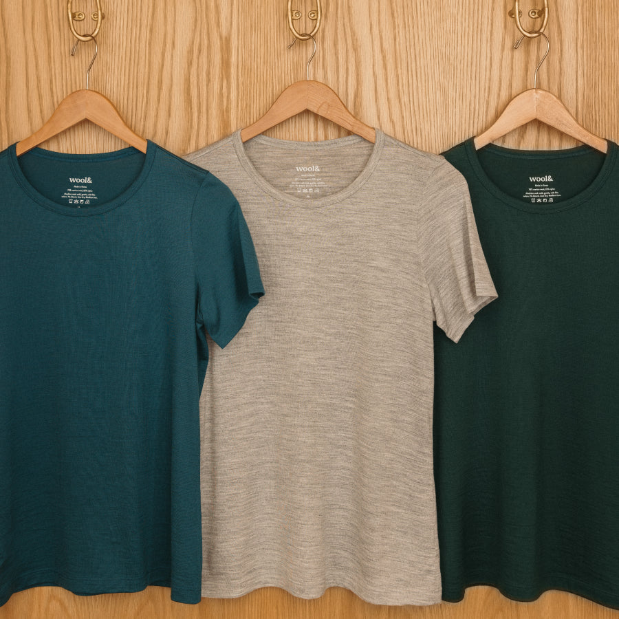 Cara Signature Merino Wool Fitted Tee - Rosewood – Cara Fitted Tee