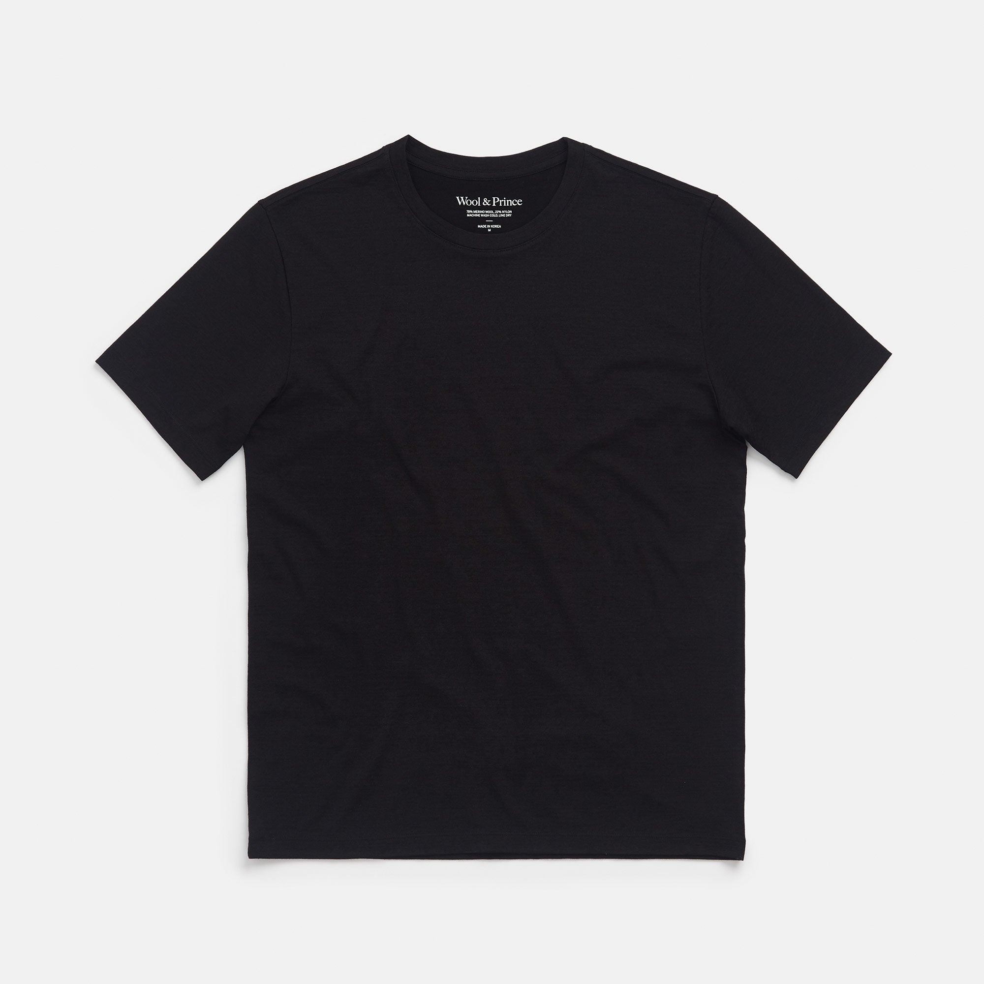 Men's Signature Merino Wool Crew Neck Tee - Black – Men's Crew