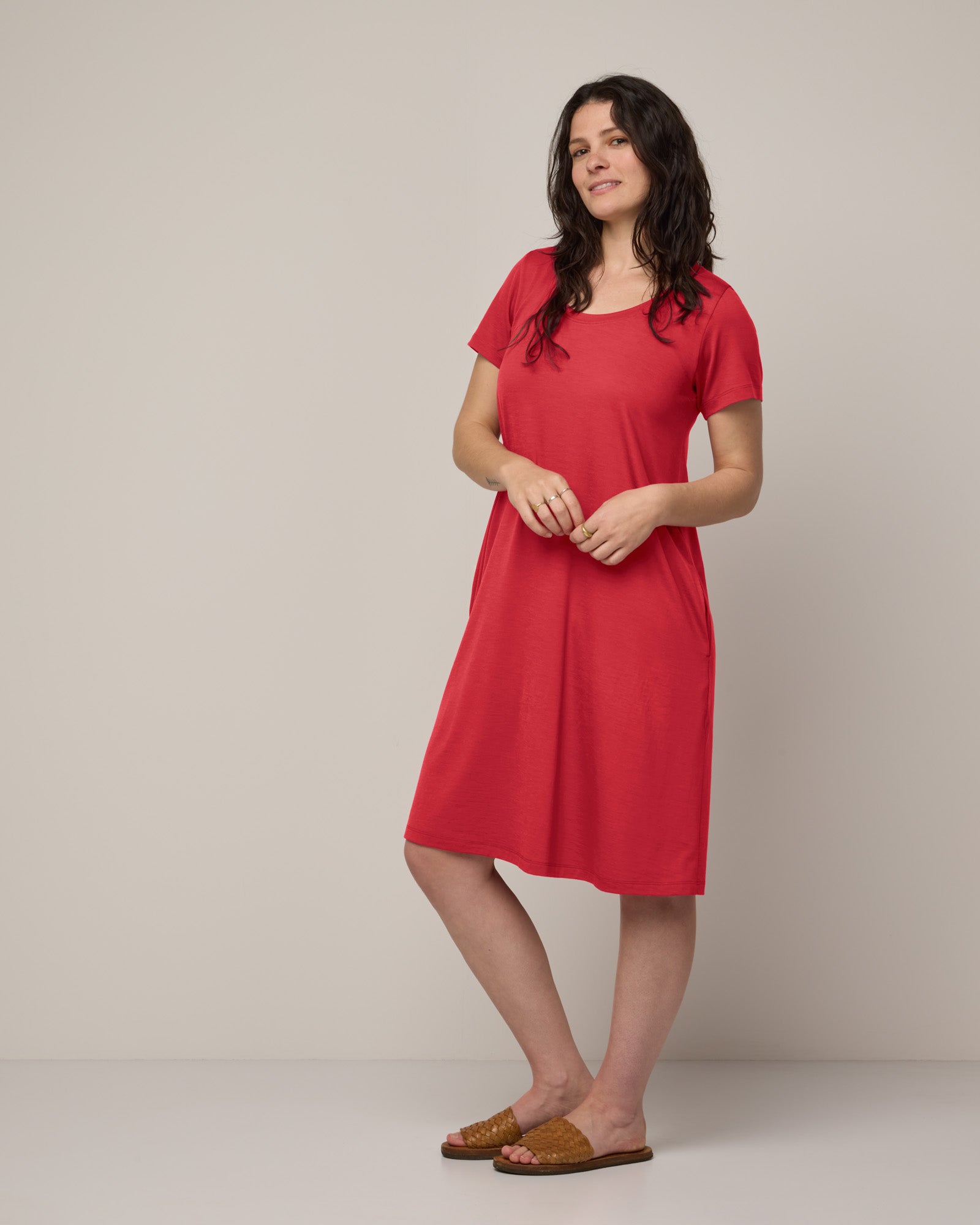 Merino wool swing dress hotsell