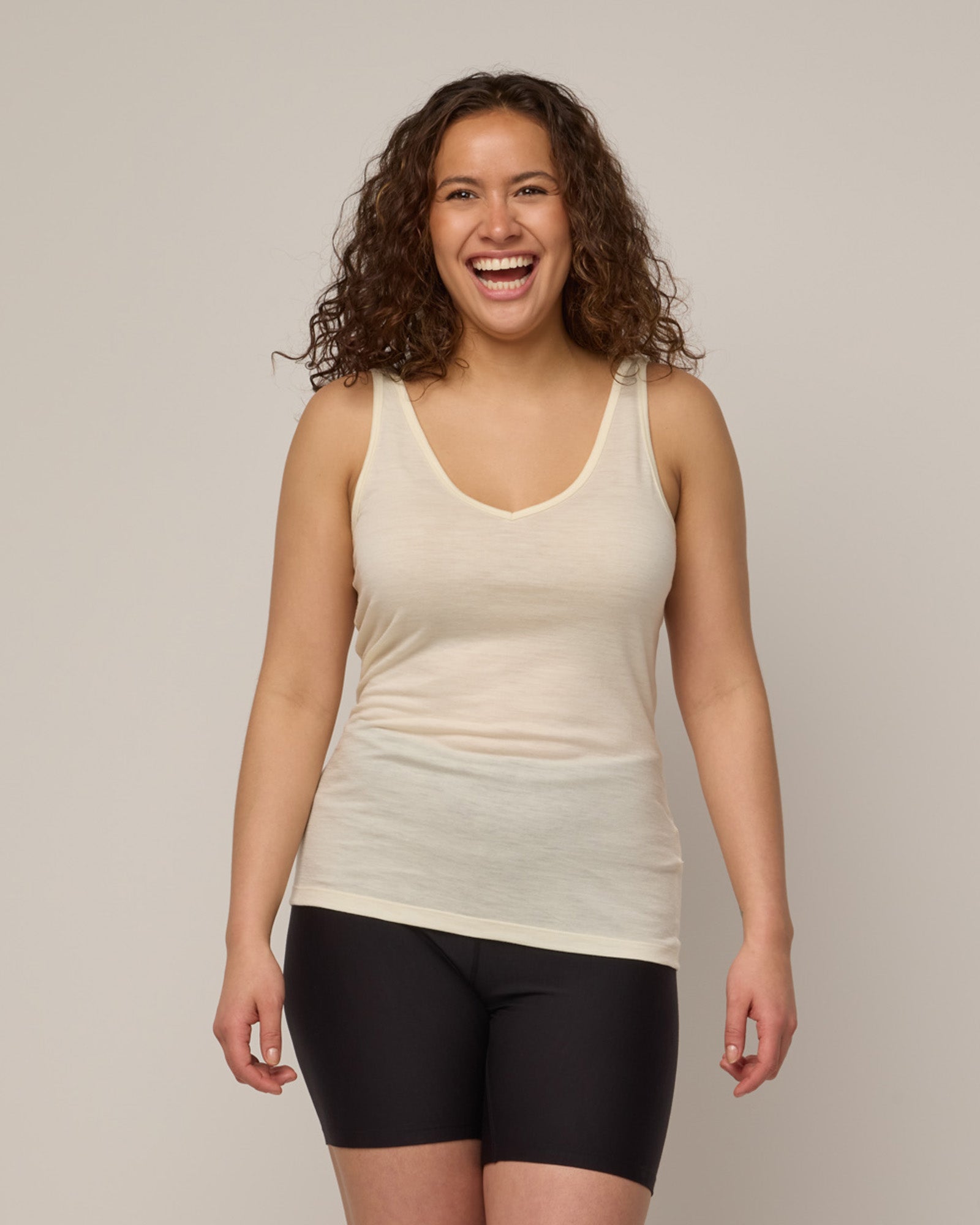 Dawn Merino Wool Boxy Muscle Tank - Morning Dew – Dawn Boxy Tank