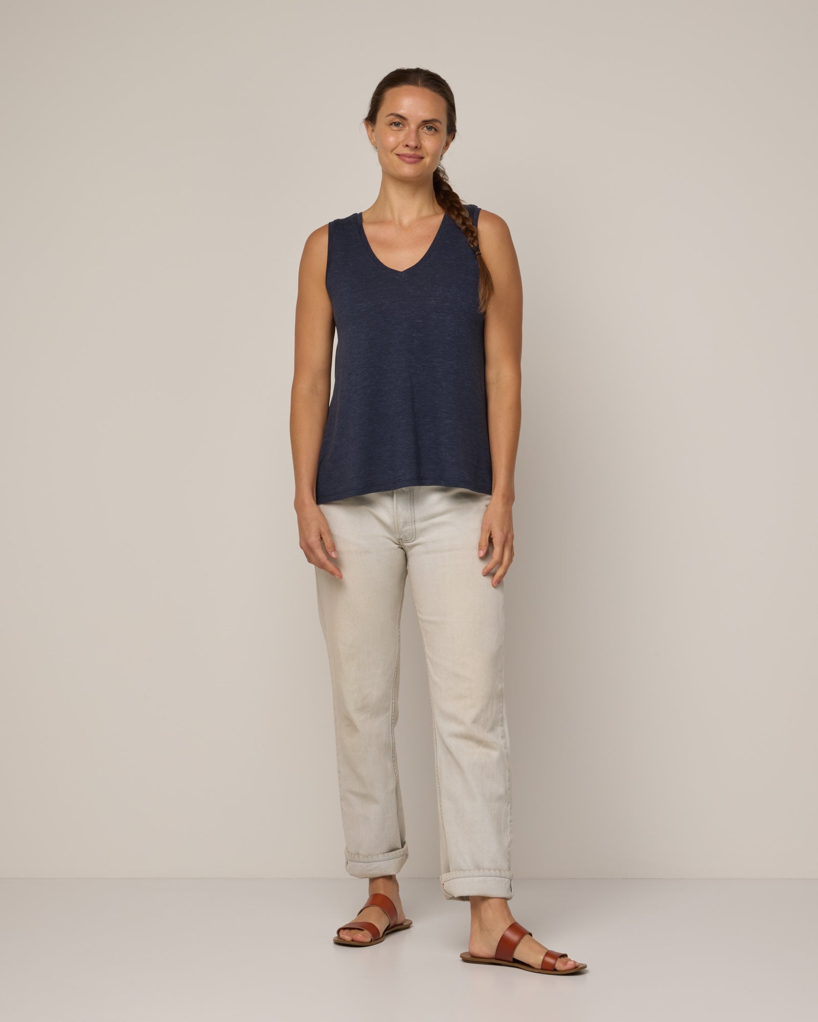 Poppy Linen Reversible Tank