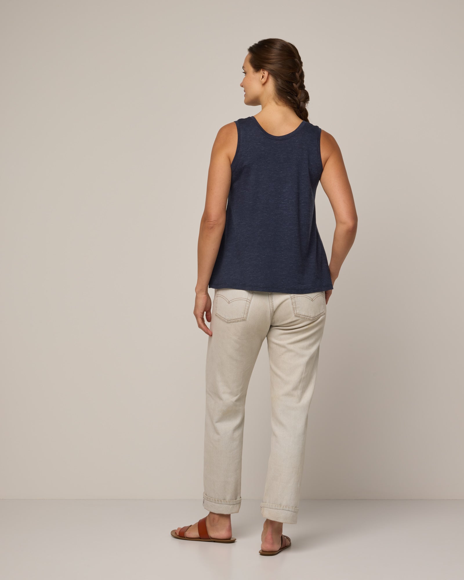 Poppy Linen Reversible Tank