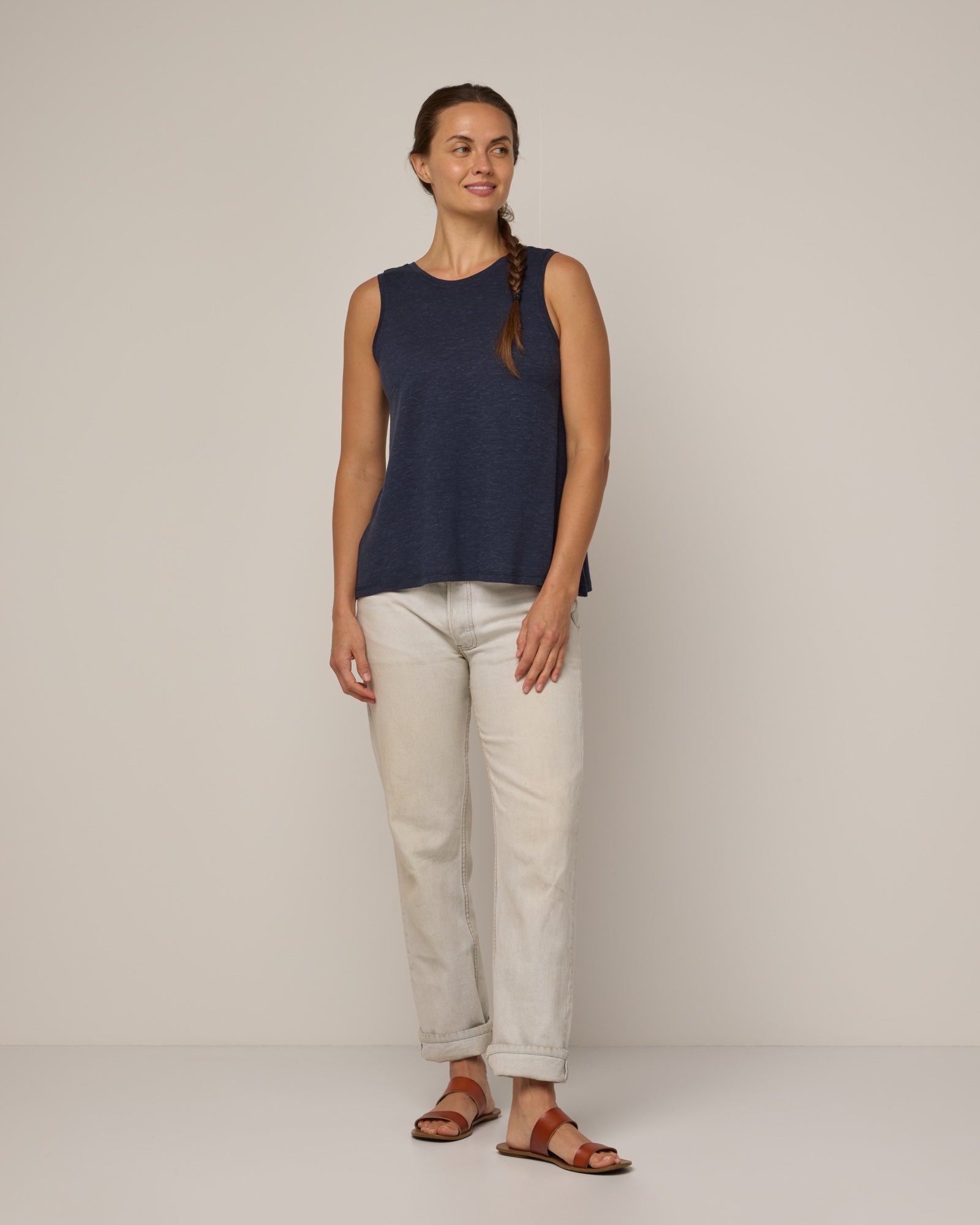Poppy Linen Reversible Tank