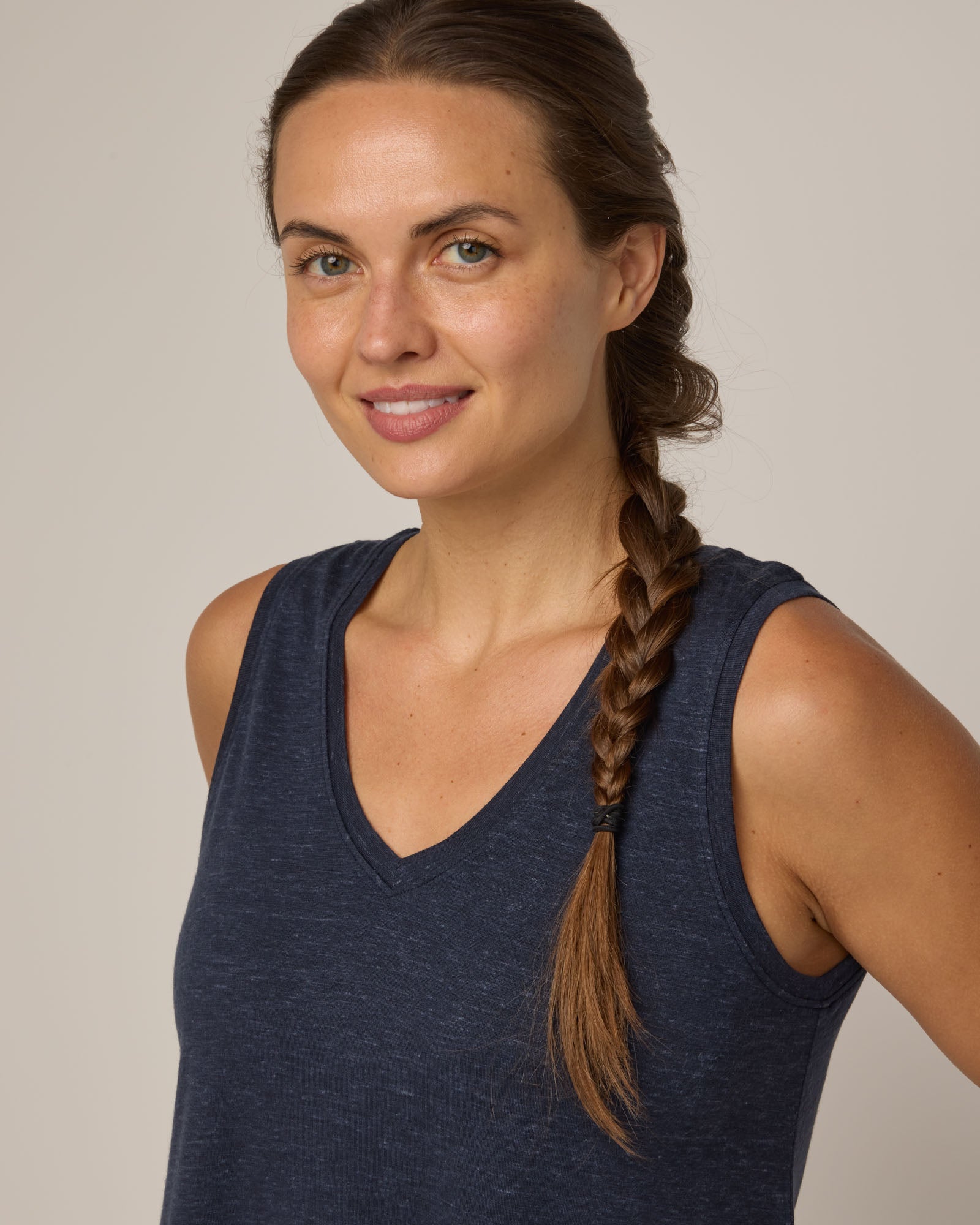 Poppy Linen Reversible Tank