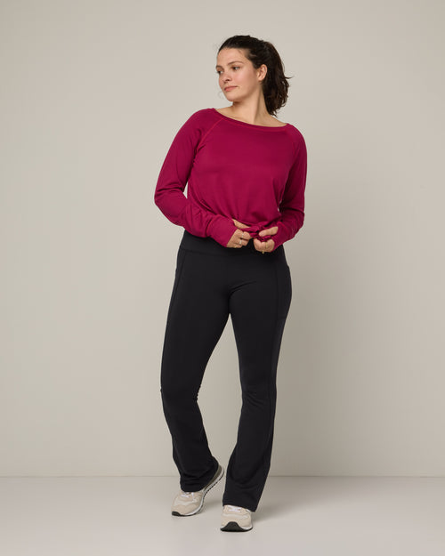 Midweight Stretch Straight Cut Pocket Legging