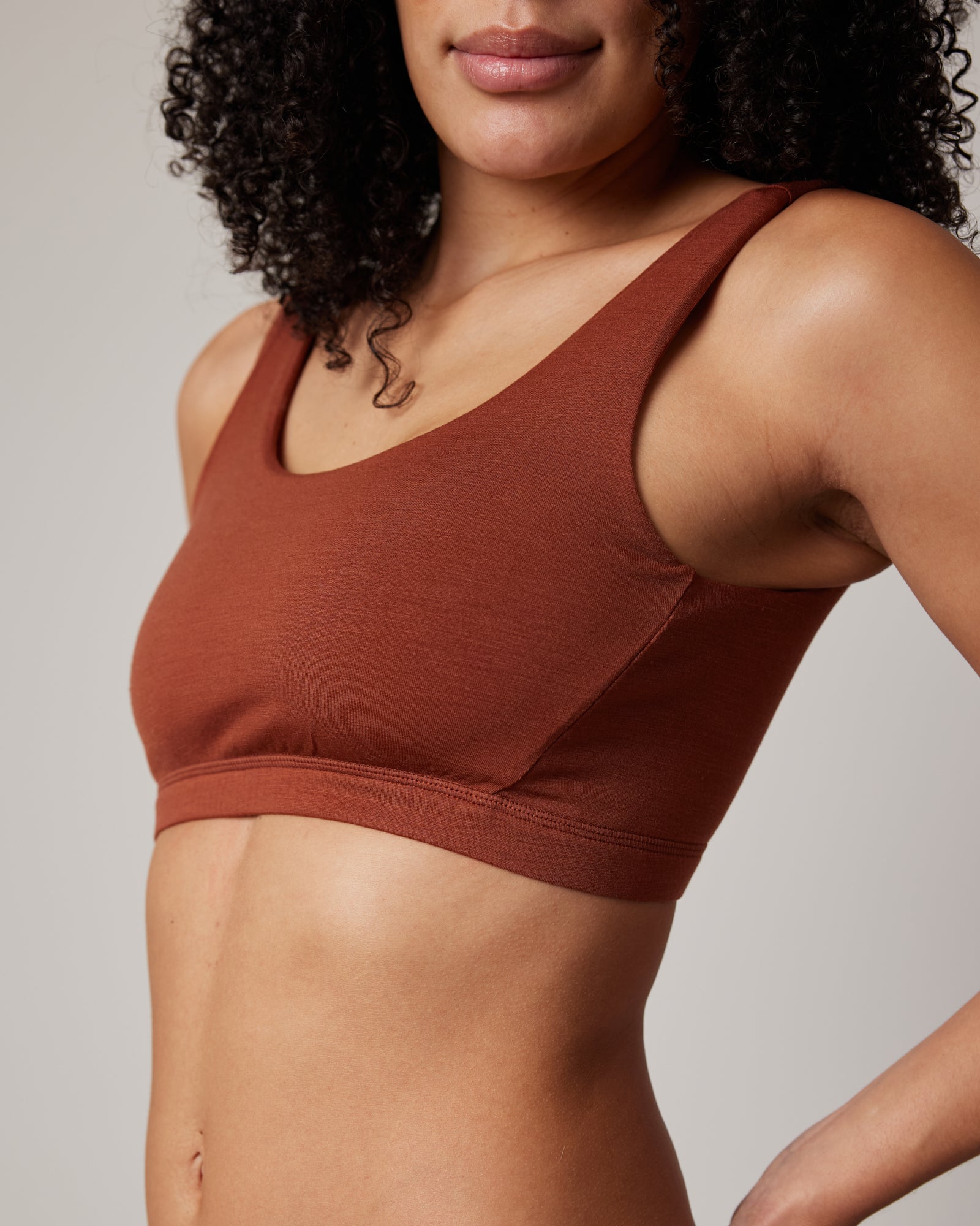 model-spec:Jazzmine's bust is 35.75", and she wears a size M