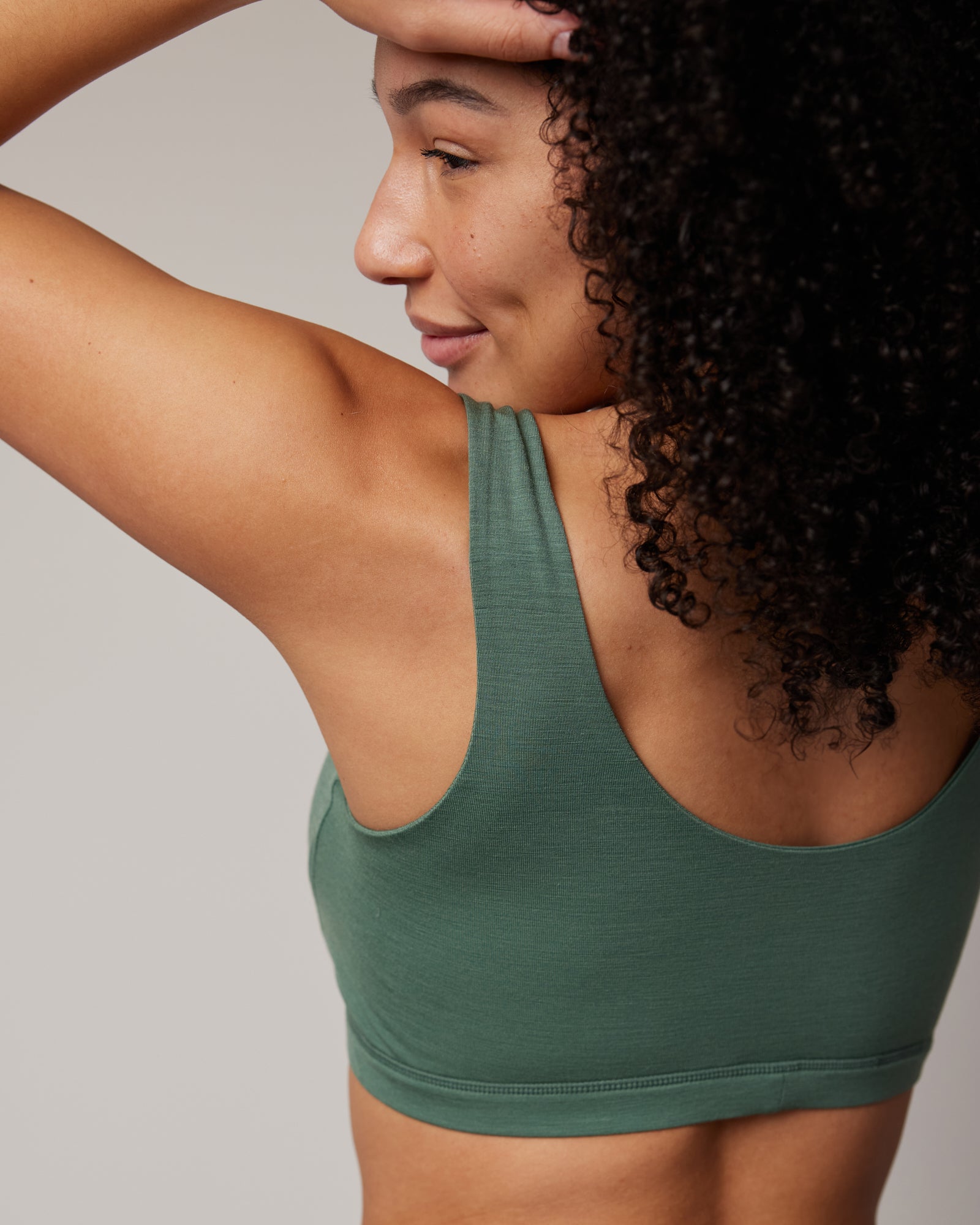 model-spec:Jazzmine's bust is 35.75", and she wears a size M