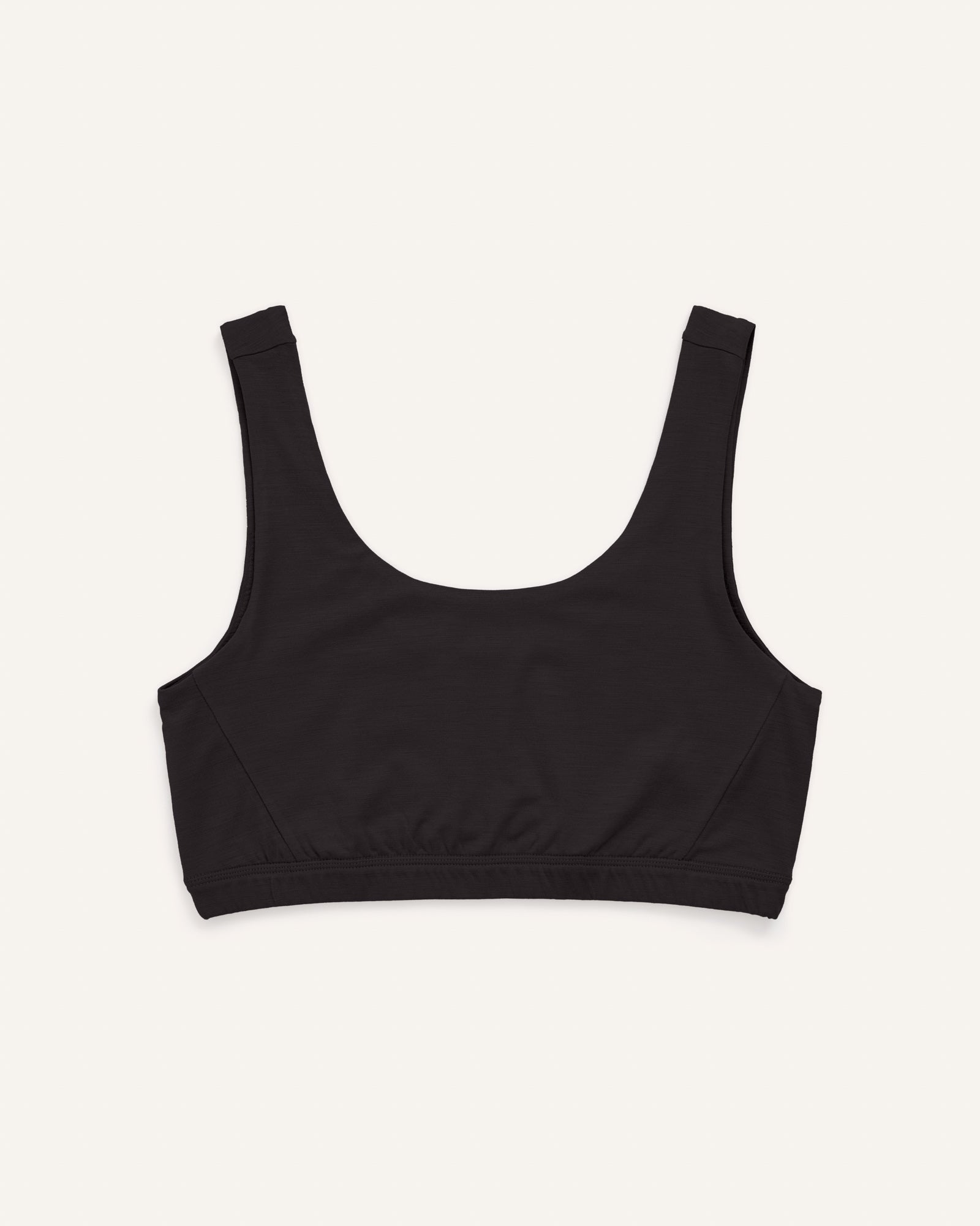 Roam Merino Wool Scoop Neck Bra - Black – Roam Scoop Neck Bra | wool&