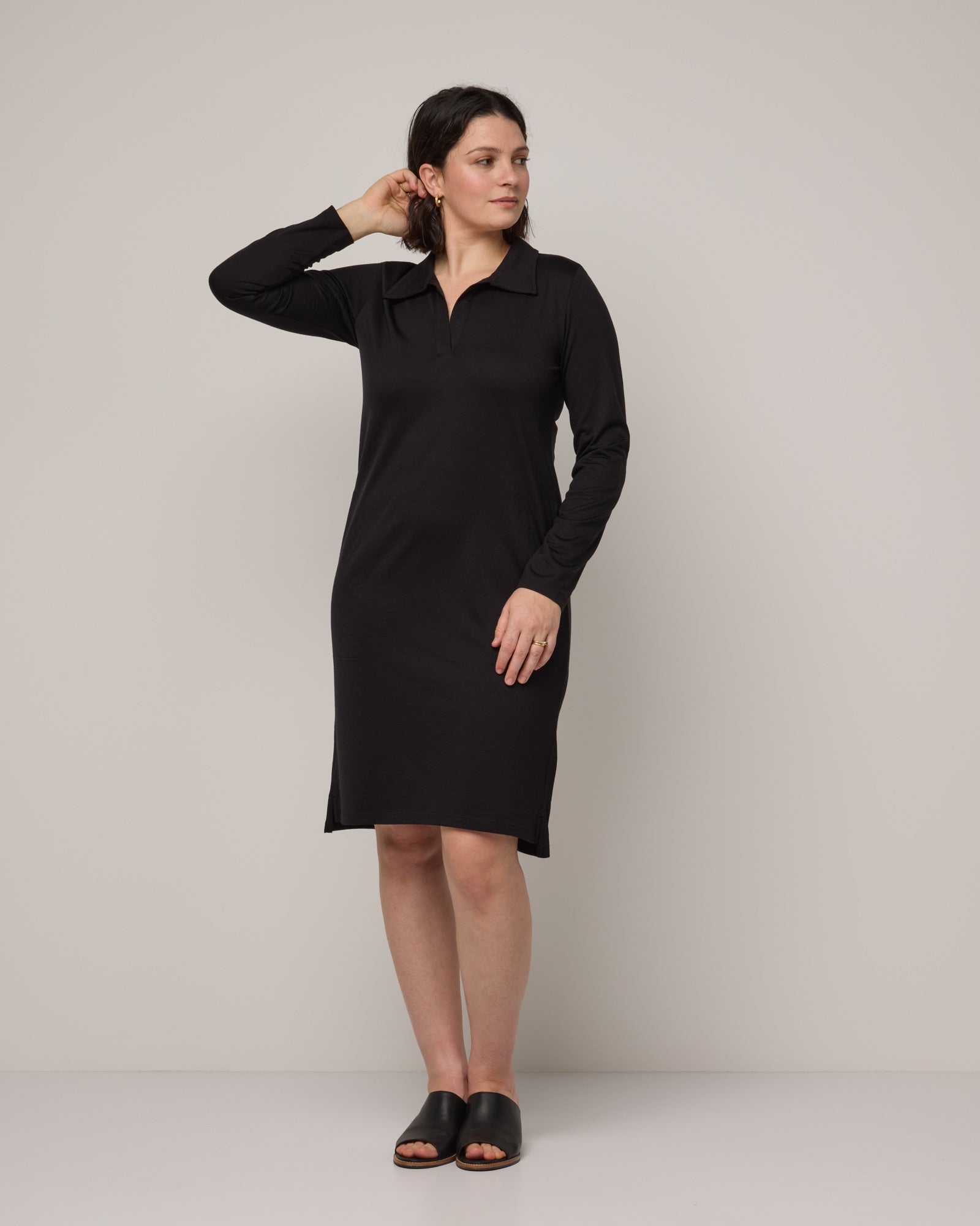 Black polo dress online