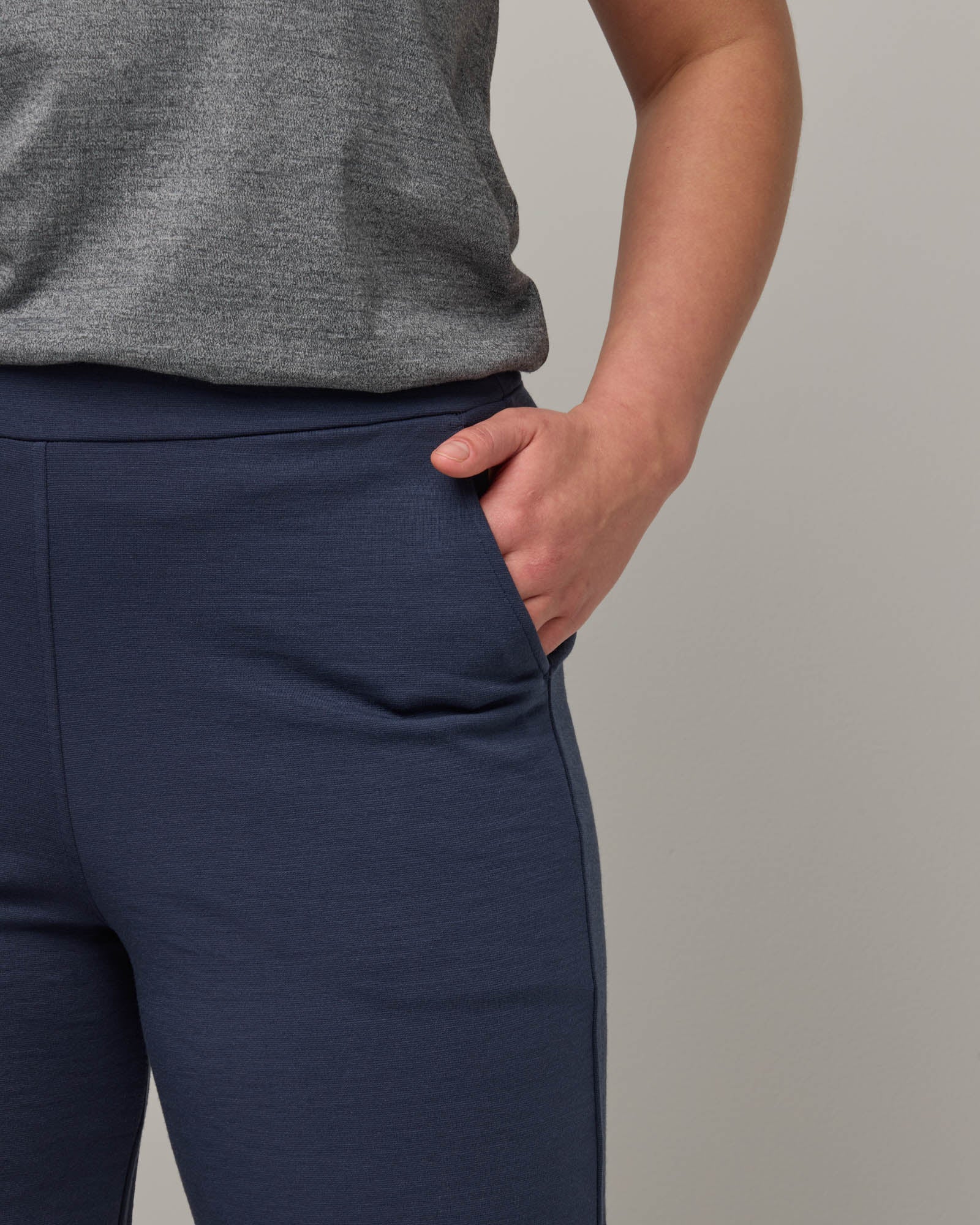 Frame Merino Wool Ponte Culotte - Washed Navy – Frame Ponte