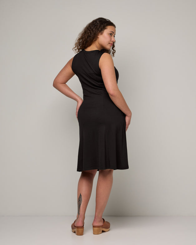 Flora Merino Wool Tank Dress - Black