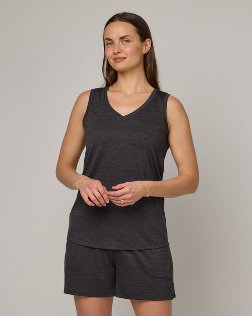 Tencel Grove V Neck Tank