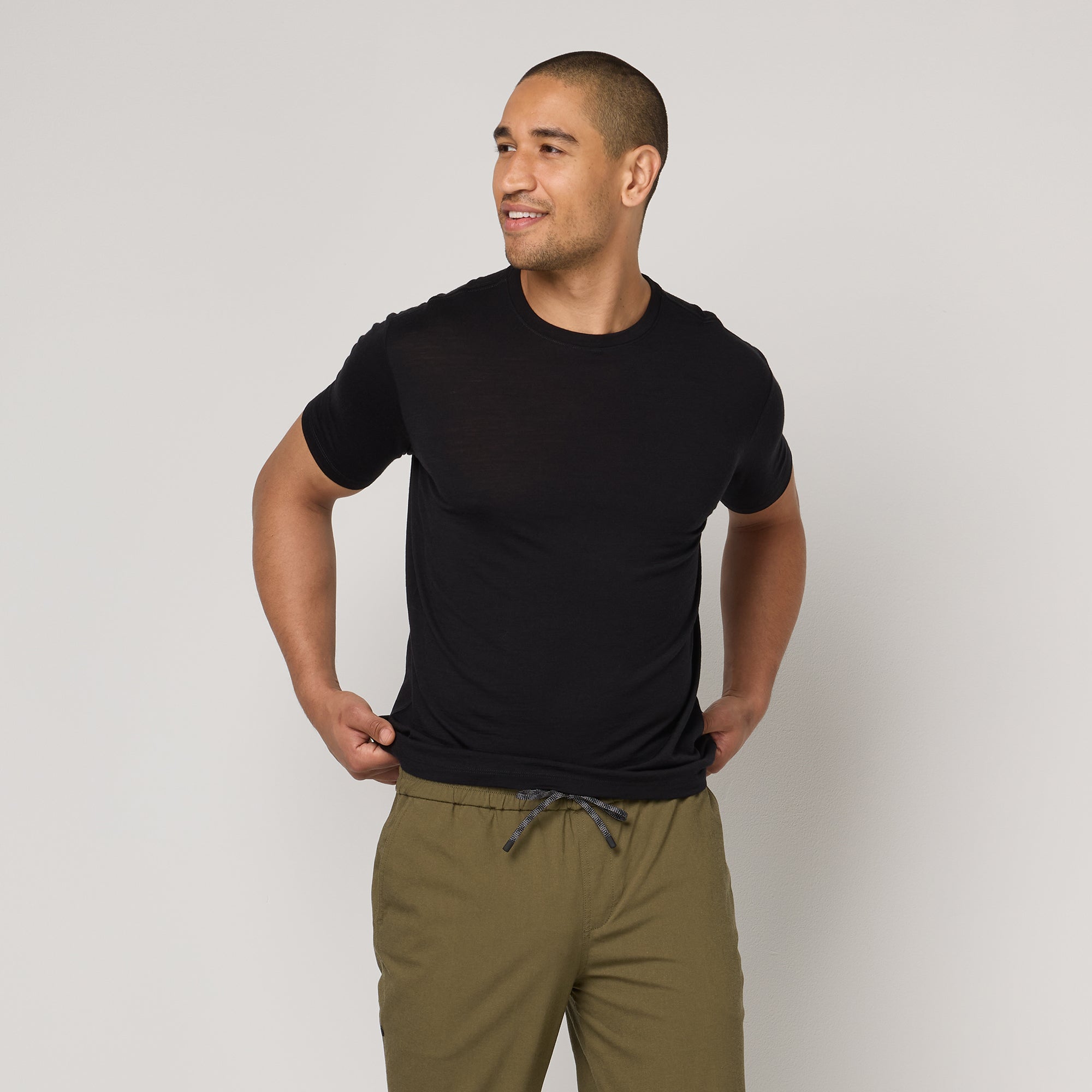 Men's 100% Wool Crew Neck Tee