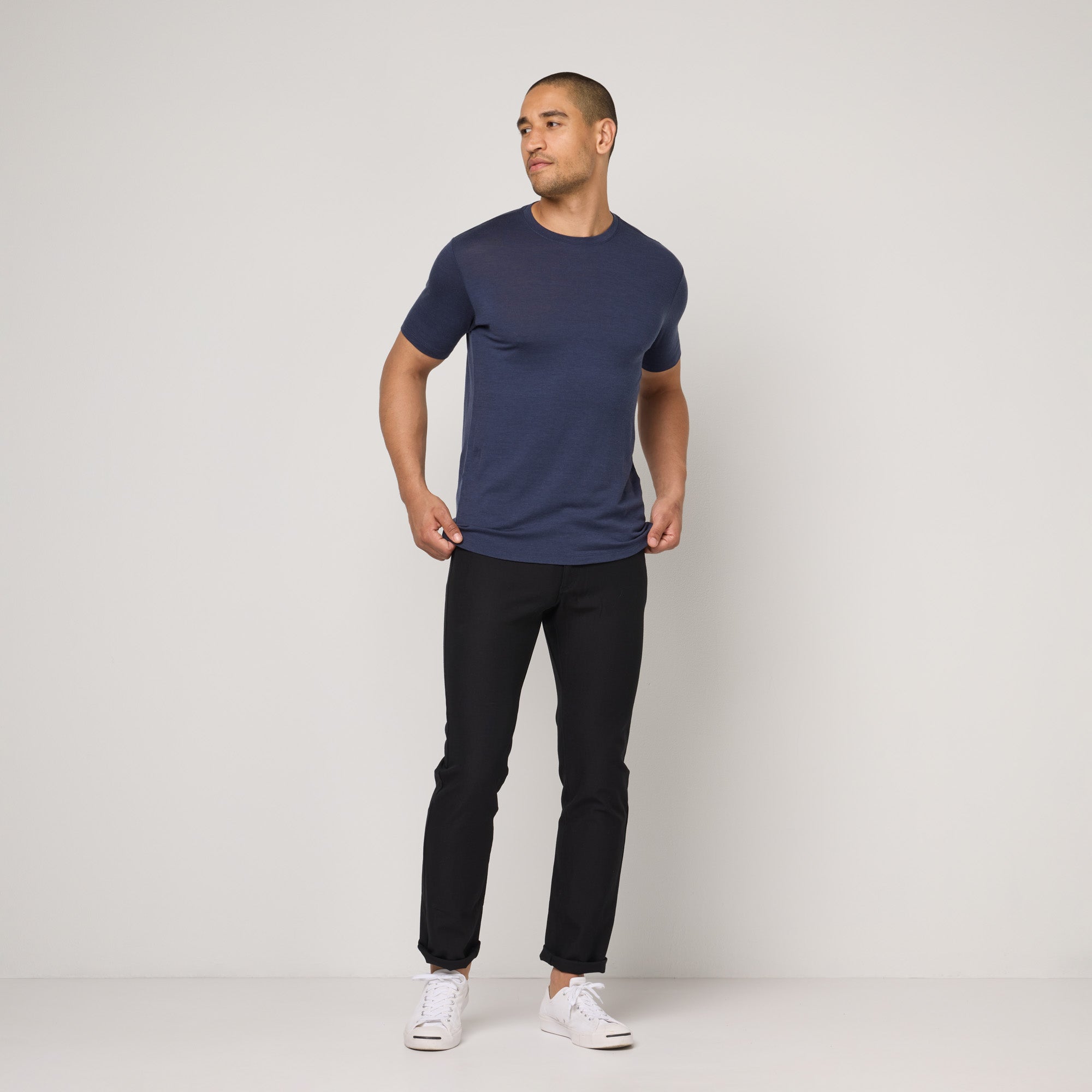 Men's 100% Wool Crew Neck Tee
