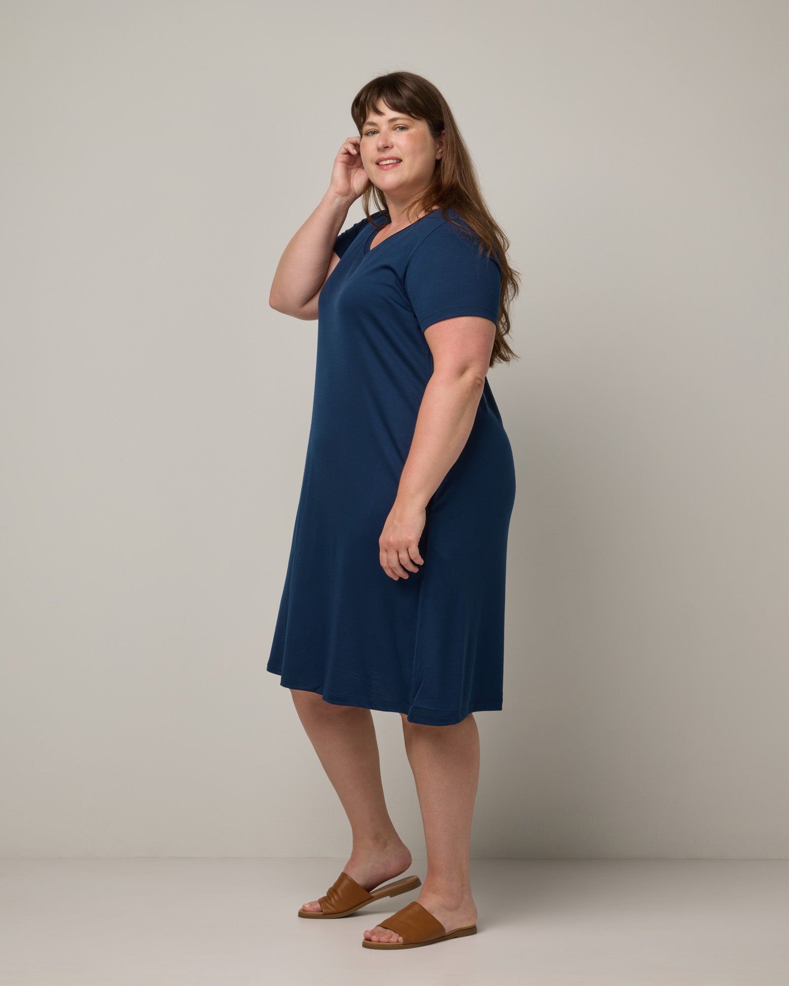 model-spec:Rosie is 5'8", wearing a size XL Long