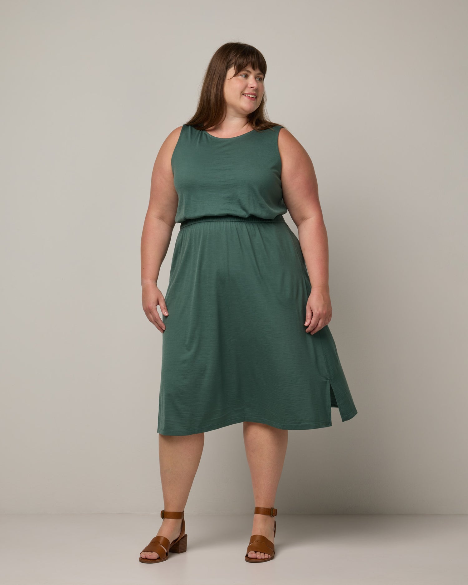 Sofia Merino Wool Fit & Flare Dress - Spruce Green – Sofia Midi Dress