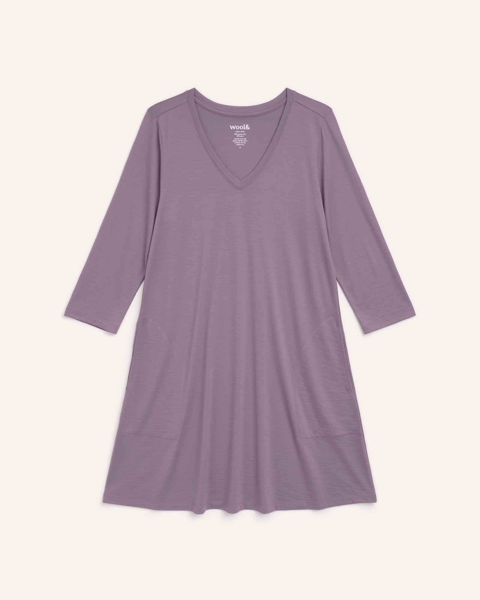 purple wool dress Women's Merino Wool Maxi Dress
