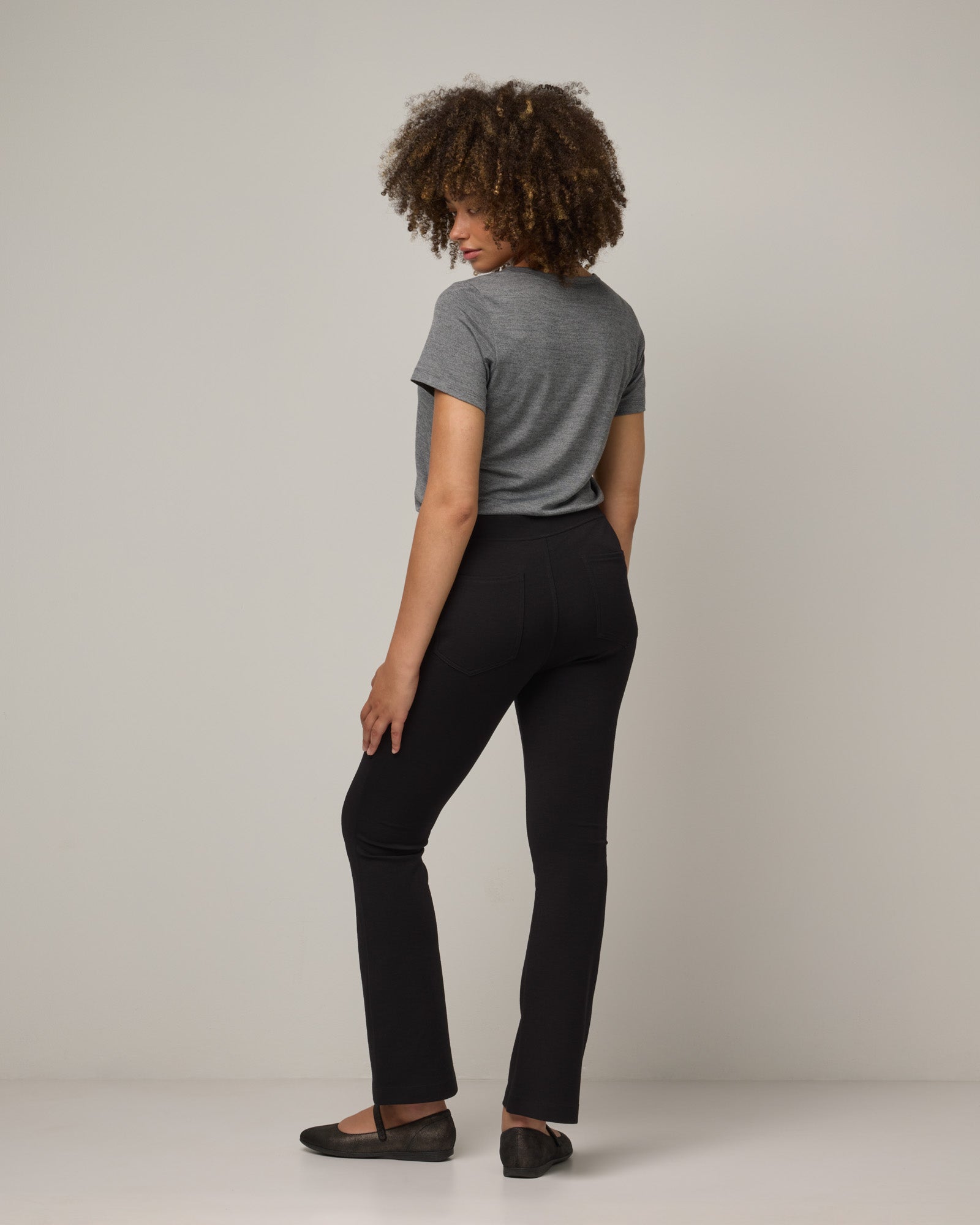 Foster Merino Wool Ponte Kick Flare Pant- Black – Foster Kick
