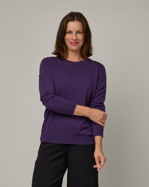 Lightweight Biella Leonora Maeve Crew Neck Sweater