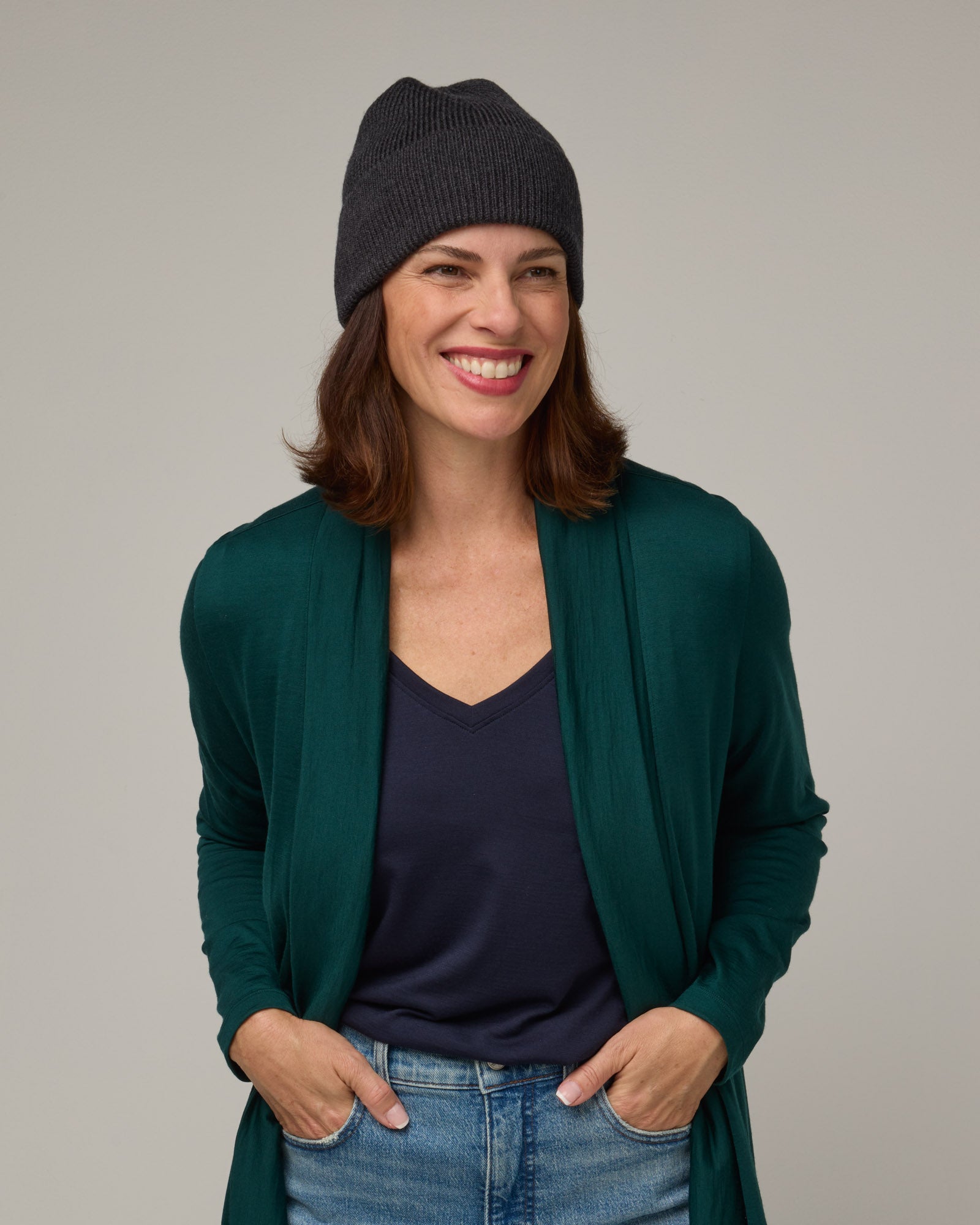 Rory Merino Wool Ribbed Beanie - Dark Charcoal Heather – Rory Ribbed ...