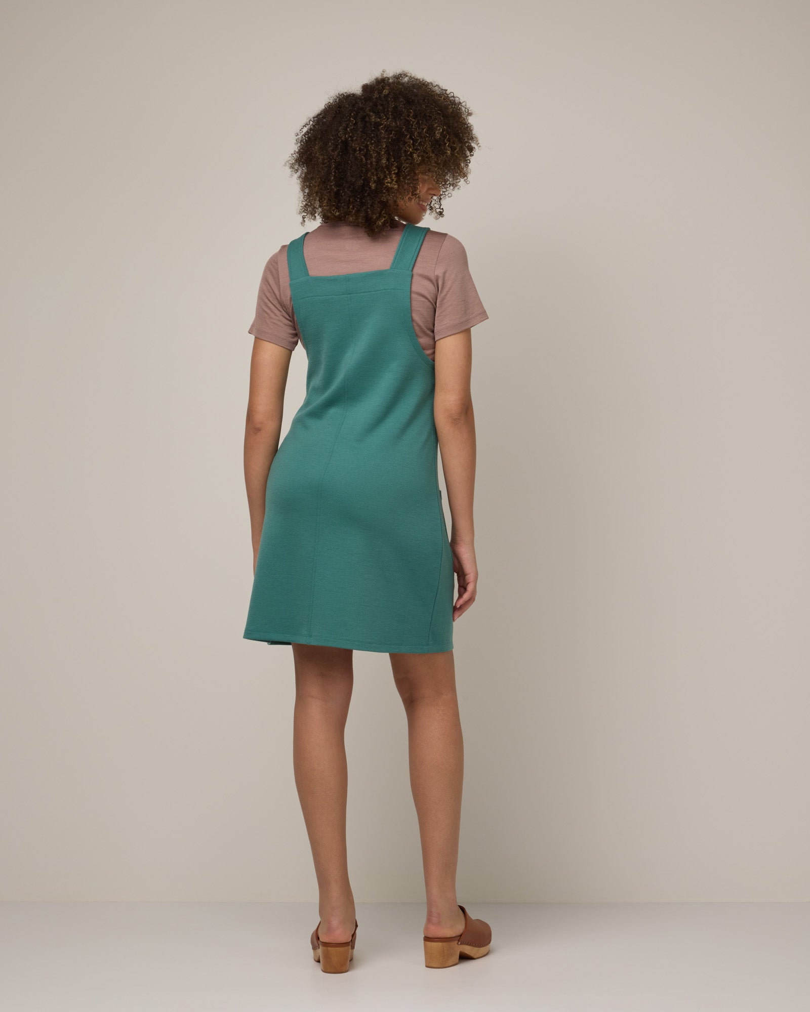 Goldie Merino Wool Ponte Pinafore - Silver Jade – Goldie