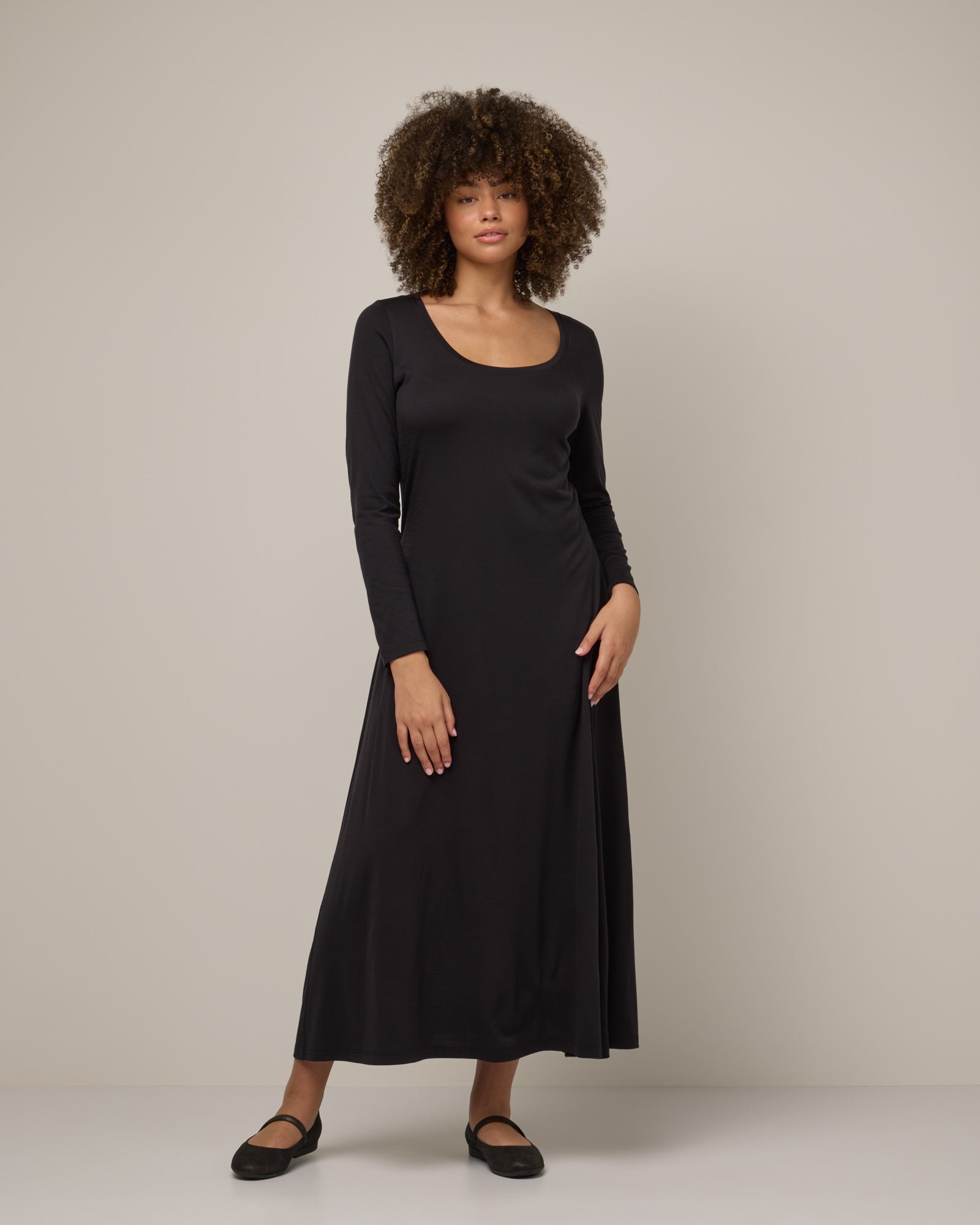 Valerie Merino Wool Maxi Dress - Black Valerie Merino Wool Maxi Dress - Black