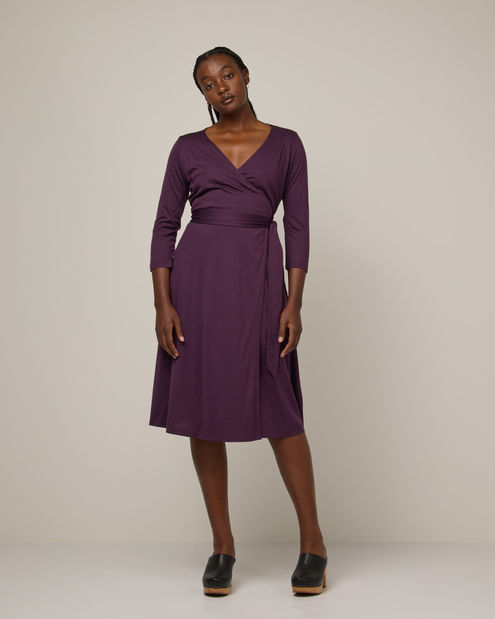 Berry wrap dress online