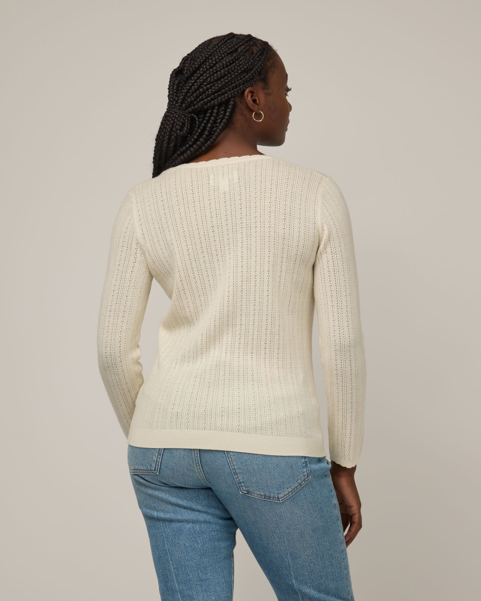 Daisy Pointelle Sweater