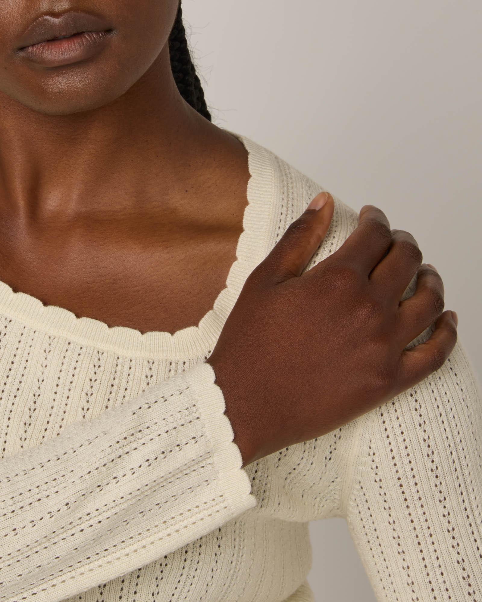 Daisy Pointelle Sweater
