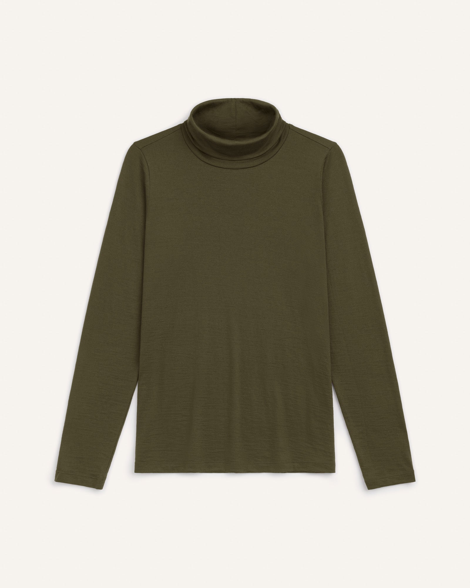 Addison Merino Wool Turtleneck Top - Forest Night – Addison