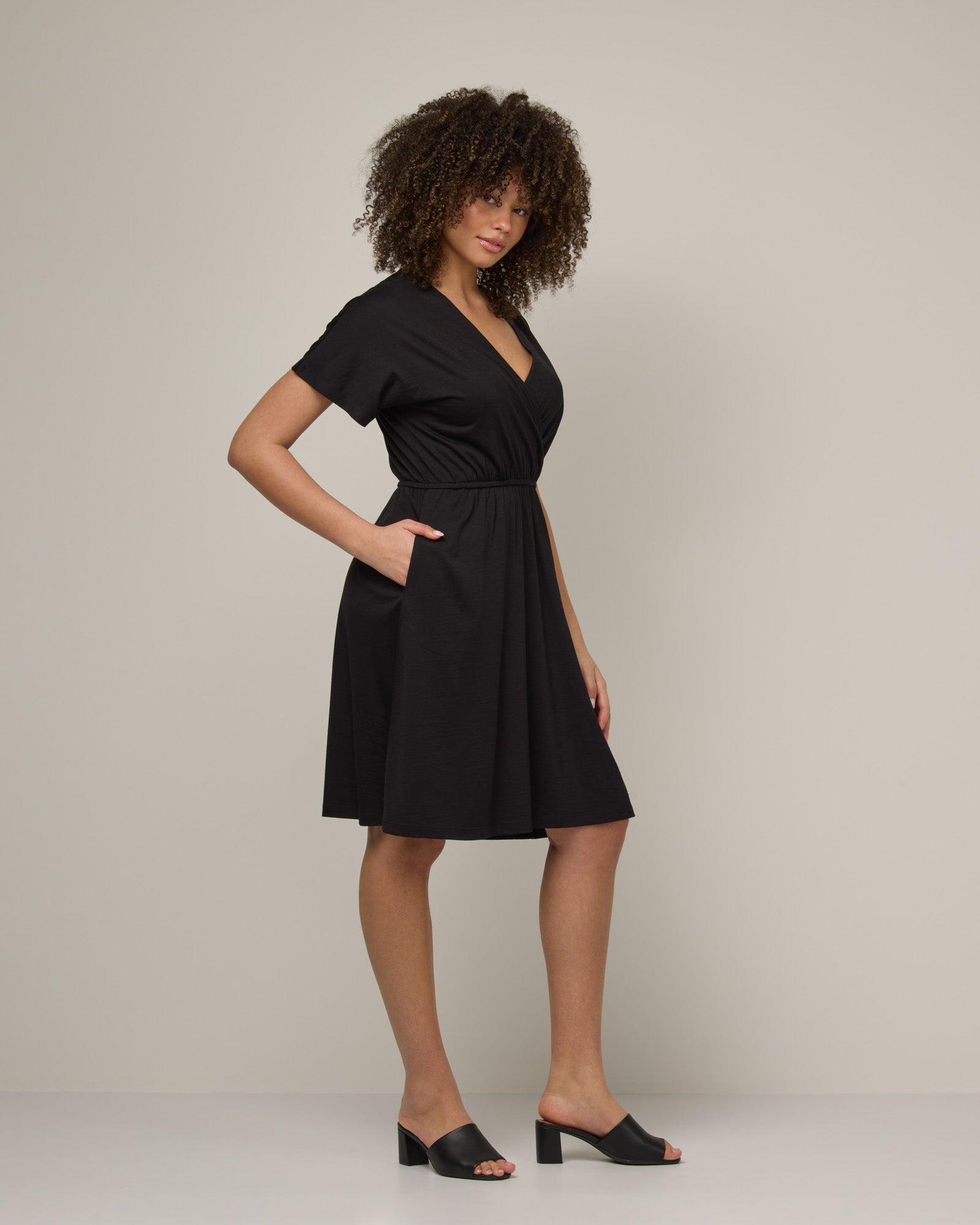 Brooklyn Merino Wool Reversible Dress - Black Brooklyn Merino Wool Reversible Dress - Black