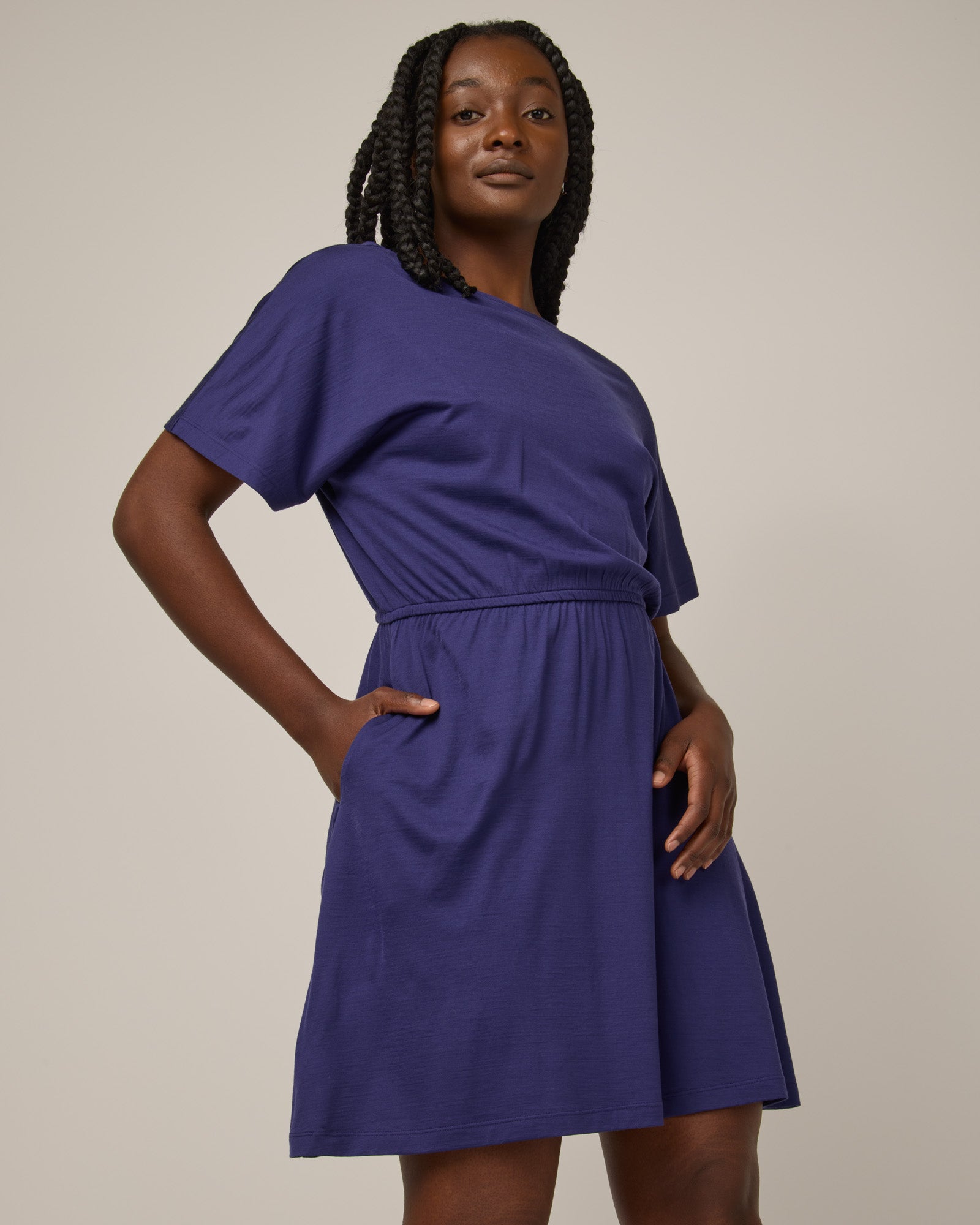 Brooklyn Merino Wool Reversible Dress - Iris Blue – Brooklyn Reversible Dress