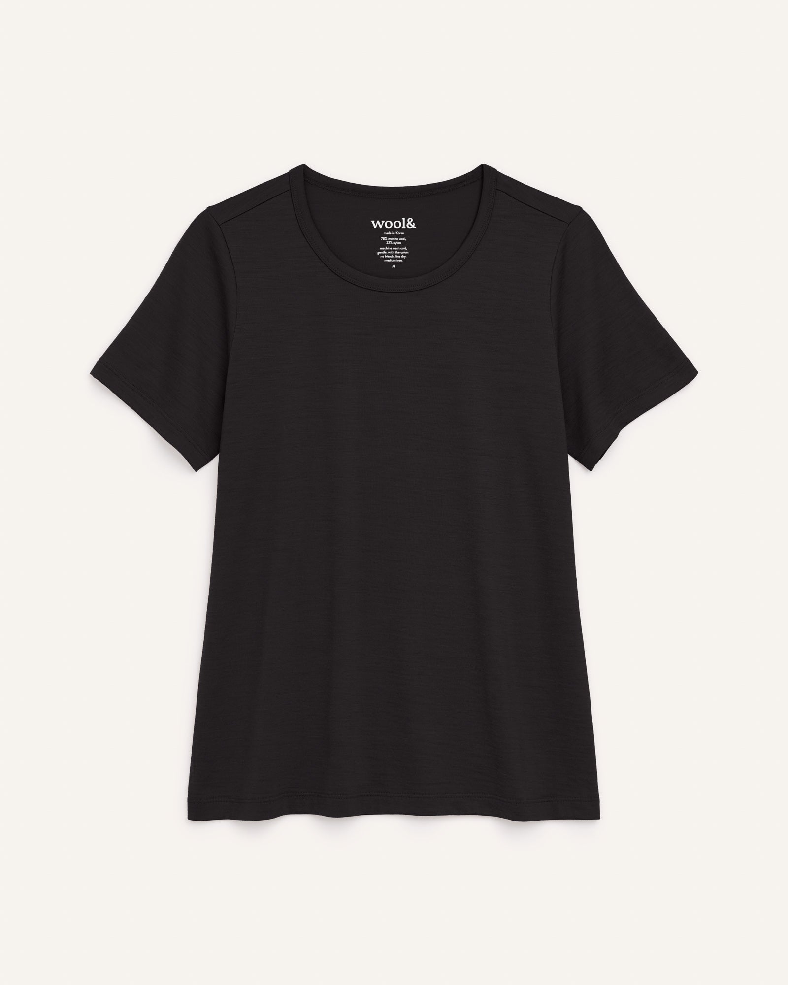 Cara Merino Wool Signature Fitted Tee - Black – Cara Fitted Tee