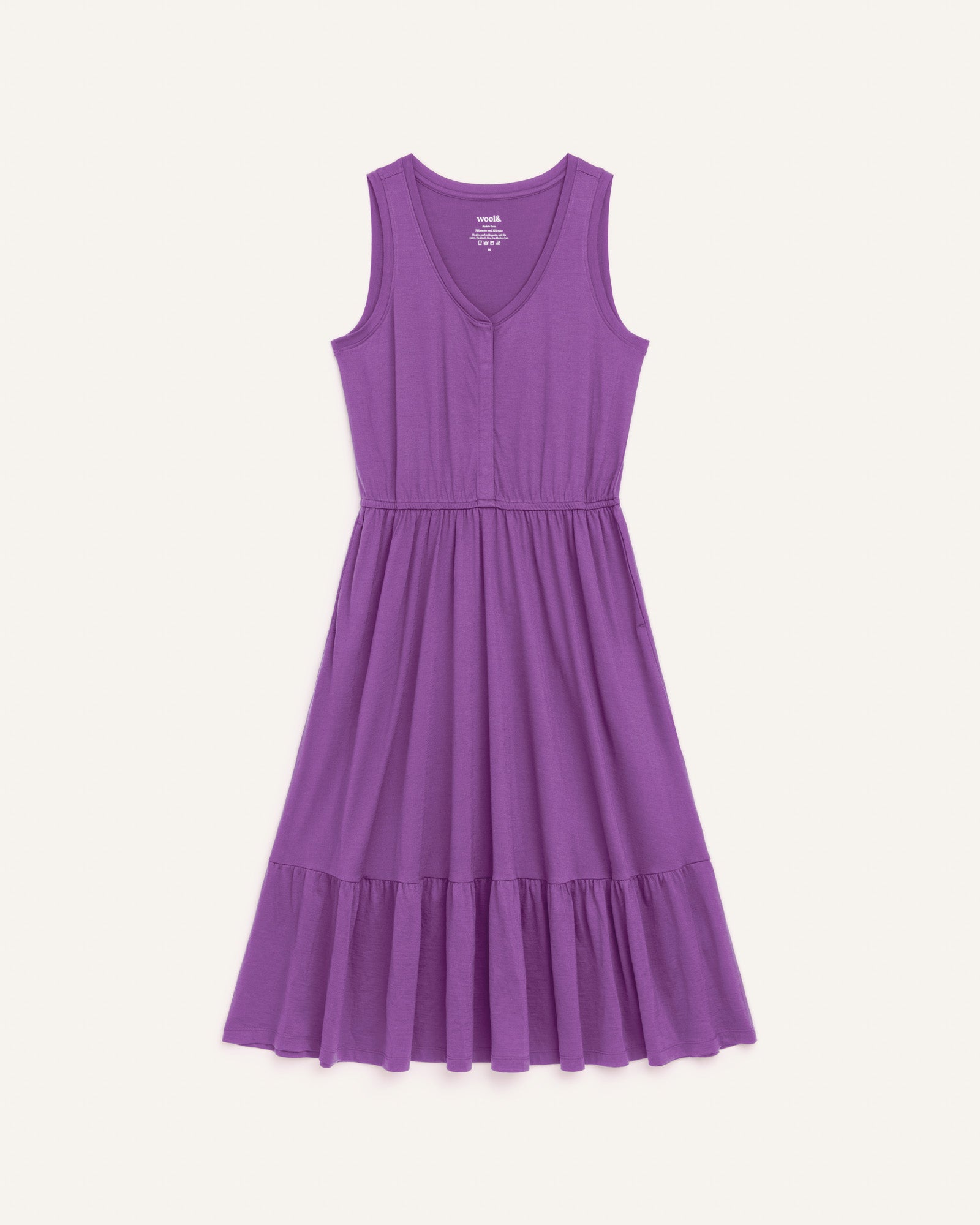 Grace Merino Wool Tiered Dress - Purple Pansy – Grace Tiered Tank