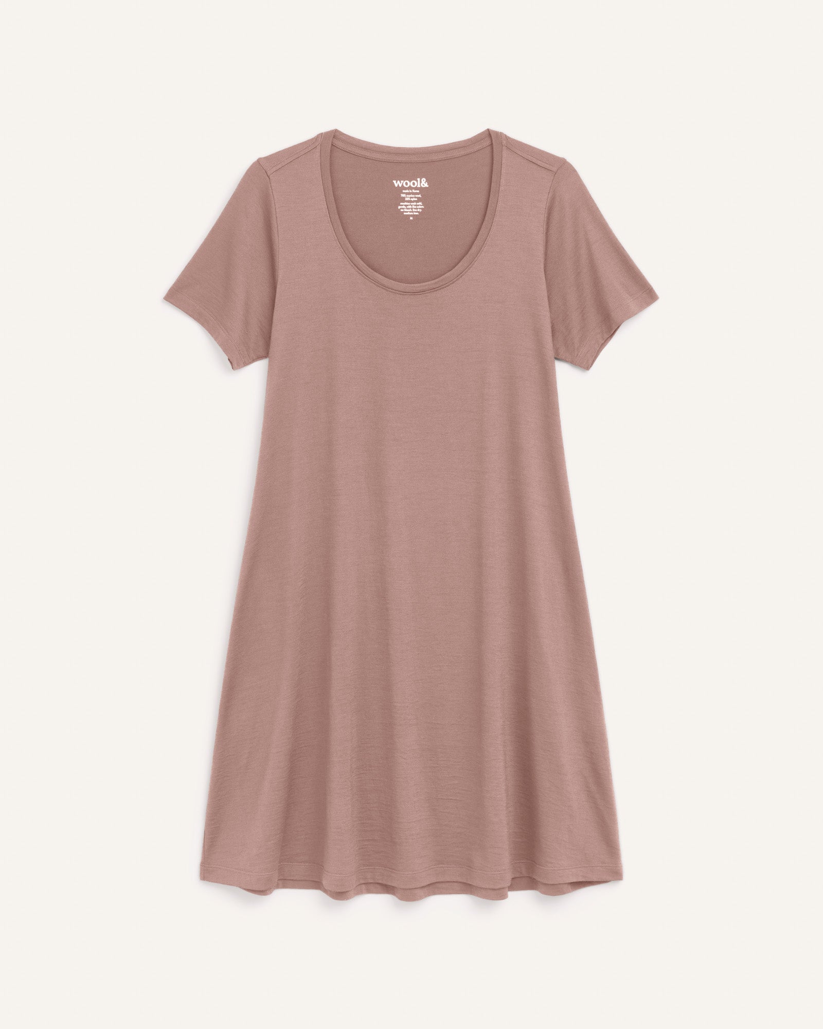 Maggie Merino Wool Swing Dress - Ash Brown Maggie Merino Wool Swing Dress - Ash Brown