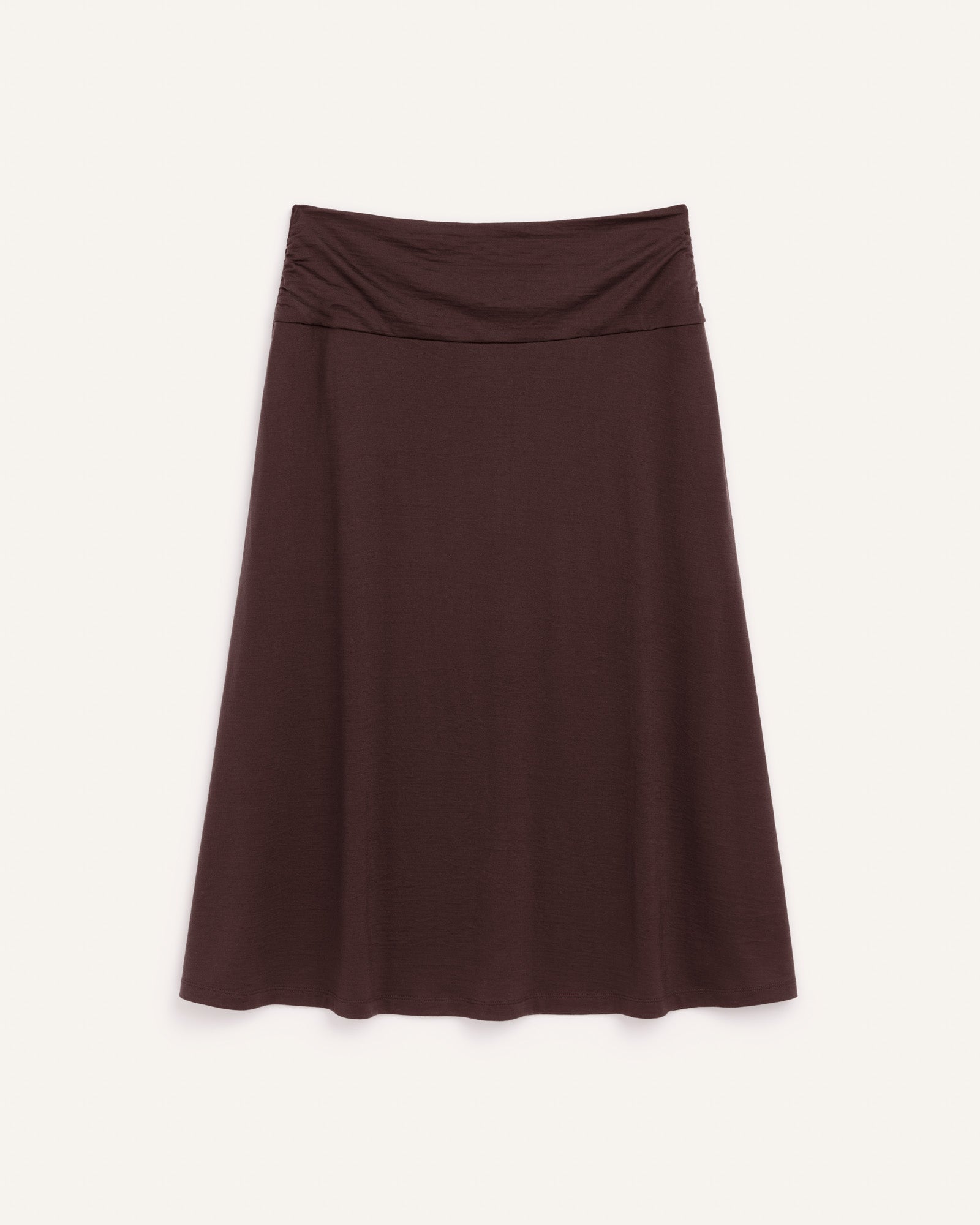 Helena Merino Wool Midi Skirt - Espresso – Helena Midi Travel