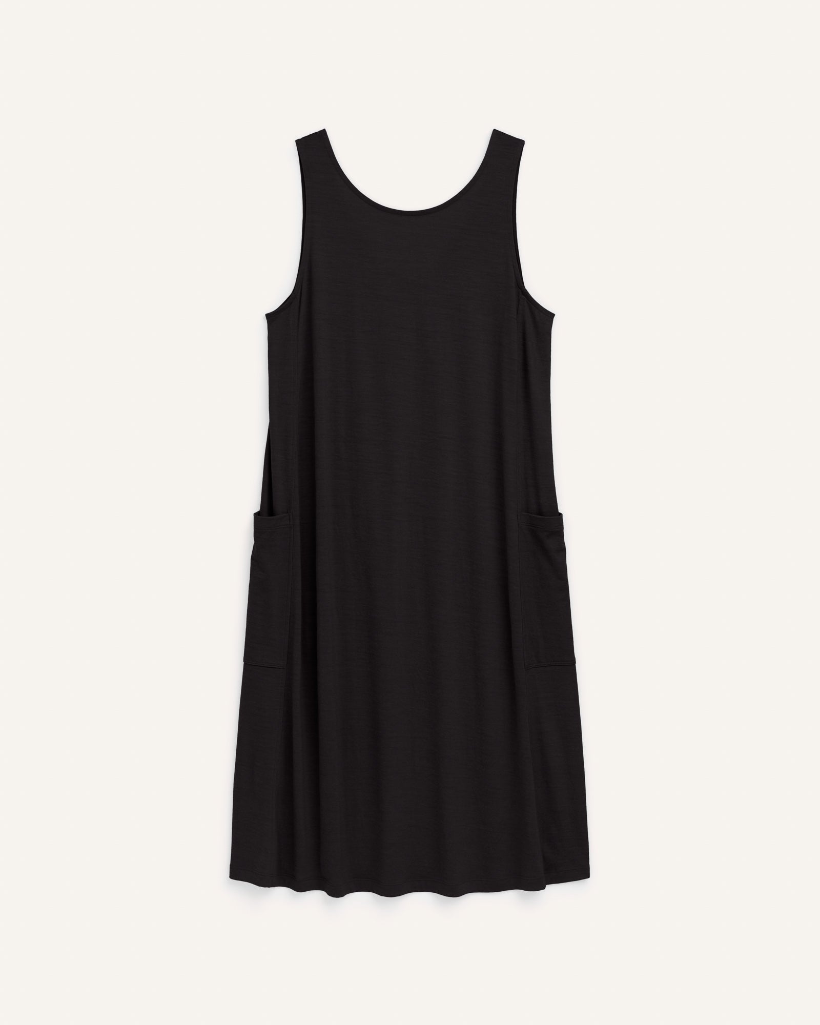 Summer Merino Wool Reversible Dress - Black Summer Midi Tank Dress | wool& Summer Merino Wool Reversible Dress - Black Summer Midi Tank Dress | wool&
