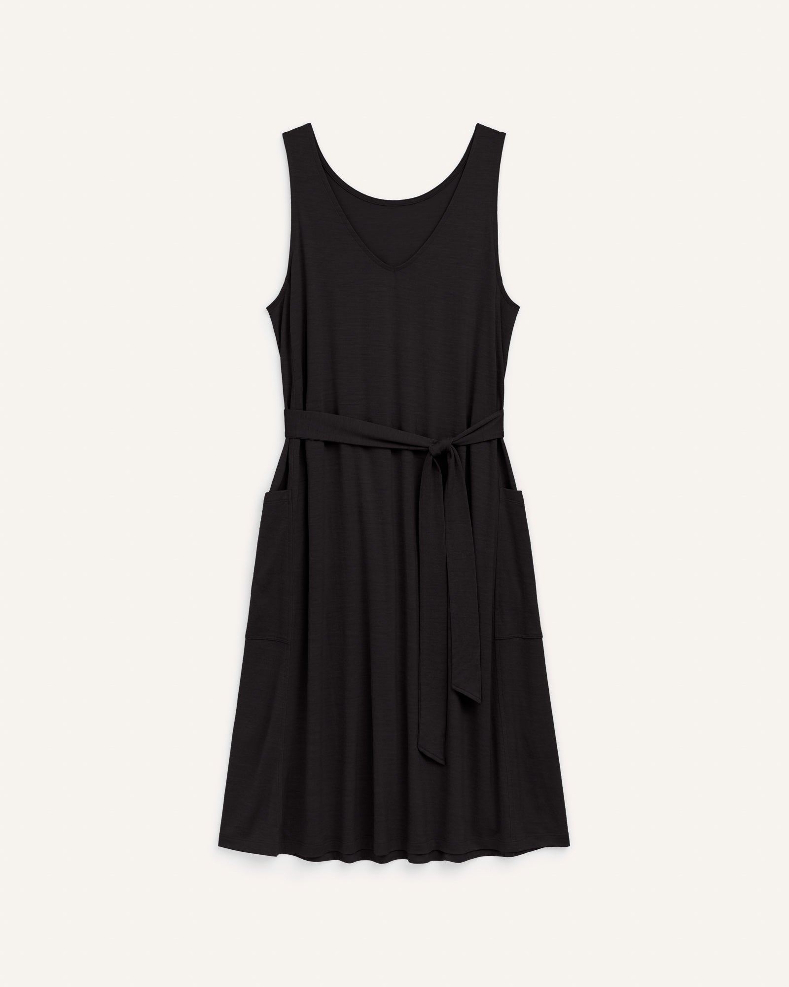 Summer Merino Wool Reversible Dress - Black Summer Midi Tank Dress | wool& Summer Merino Wool Reversible Dress - Black Summer Midi Tank Dress | wool&