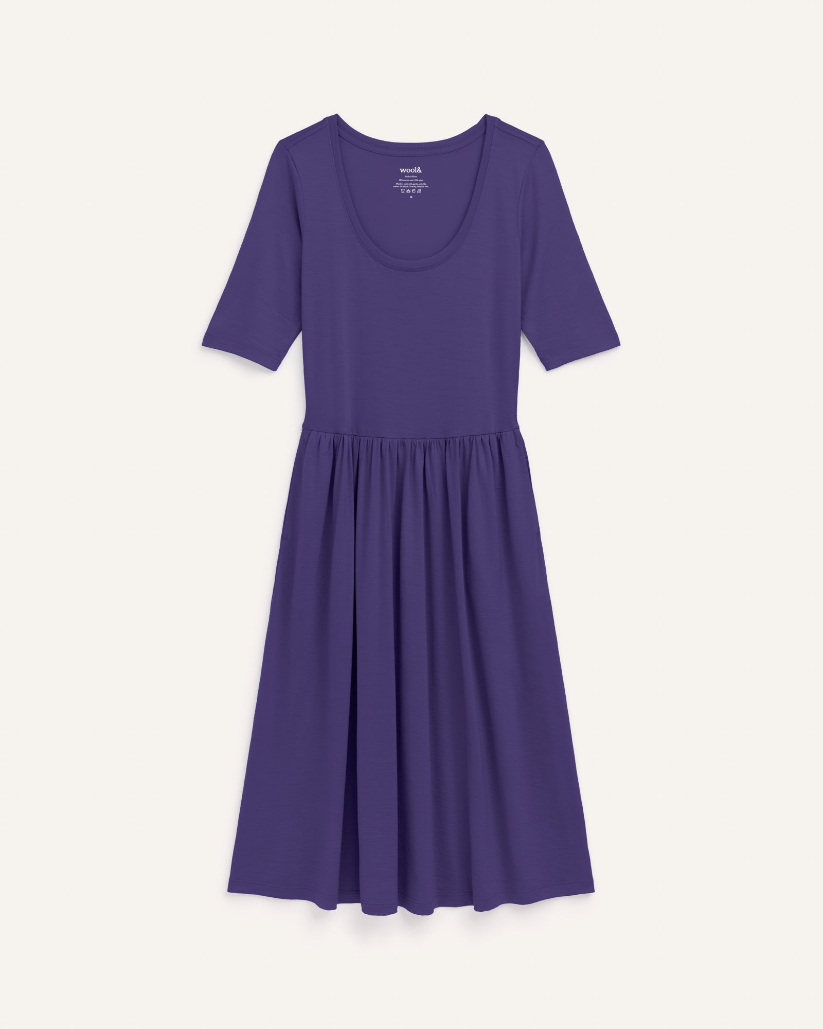 Sylvie Merino Wool Fit & Flare Dress - Iris Blue Sylvie Fit & Flare Dress | wool& Sylvie Merino Wool Fit & Flare Dress - Iris Blue Sylvie Fit & Flare Dress | wool&