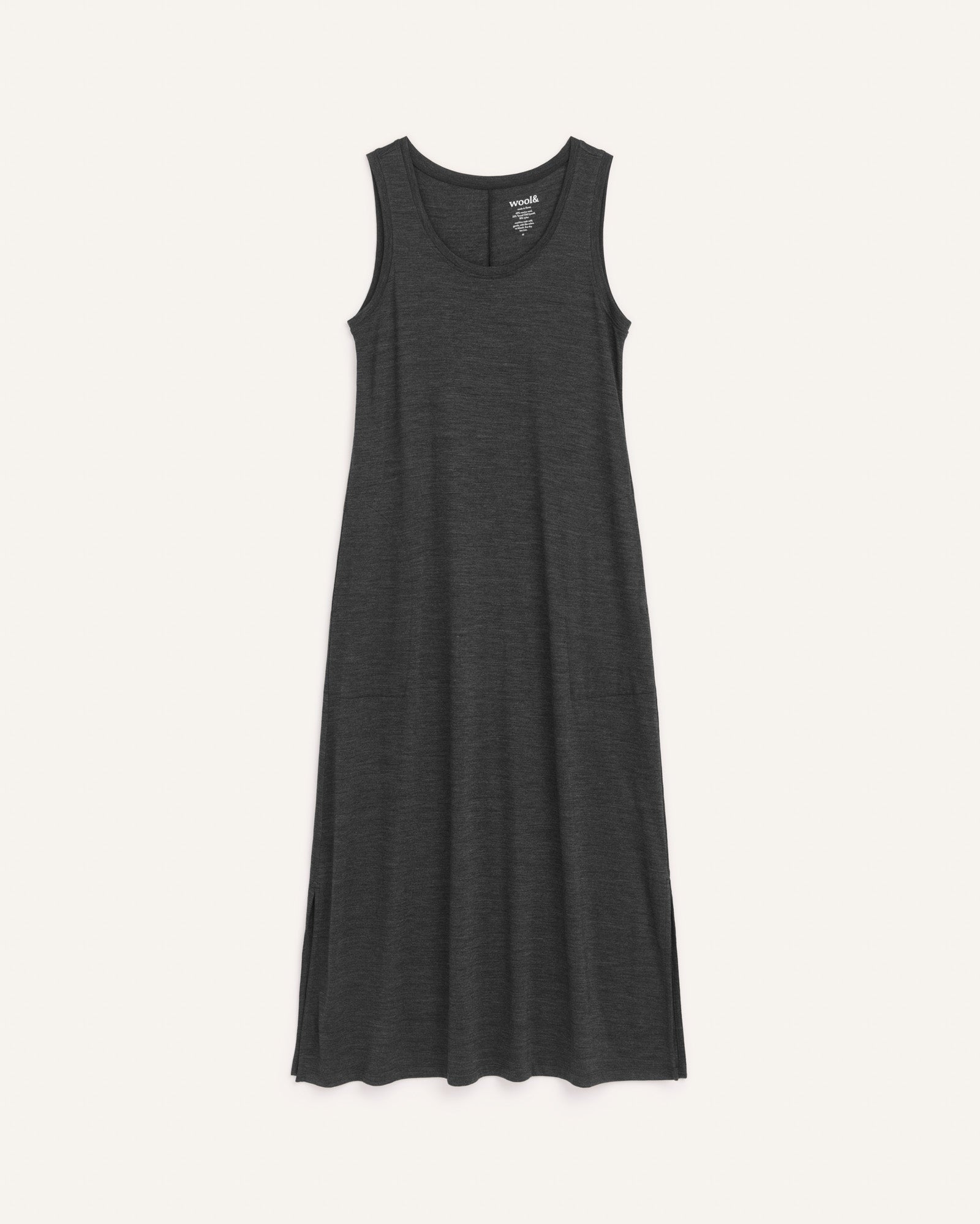 Audrey Merino Wool Tencel Maxi Dress - Black Heather Audrey Merino Wool Tencel Maxi Dress - Black Heather